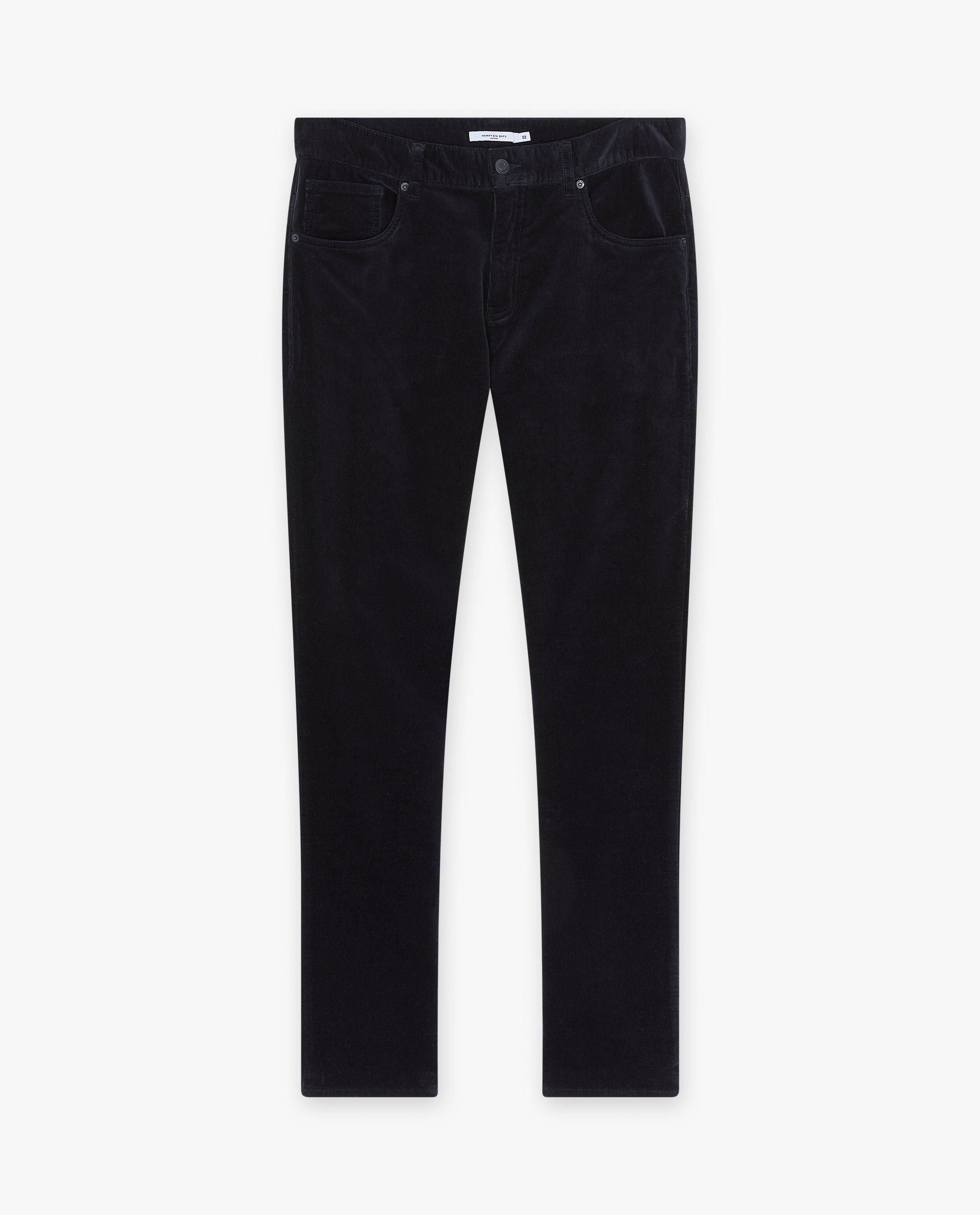 Broeken - Donkerblauwe broek van ribfluweel