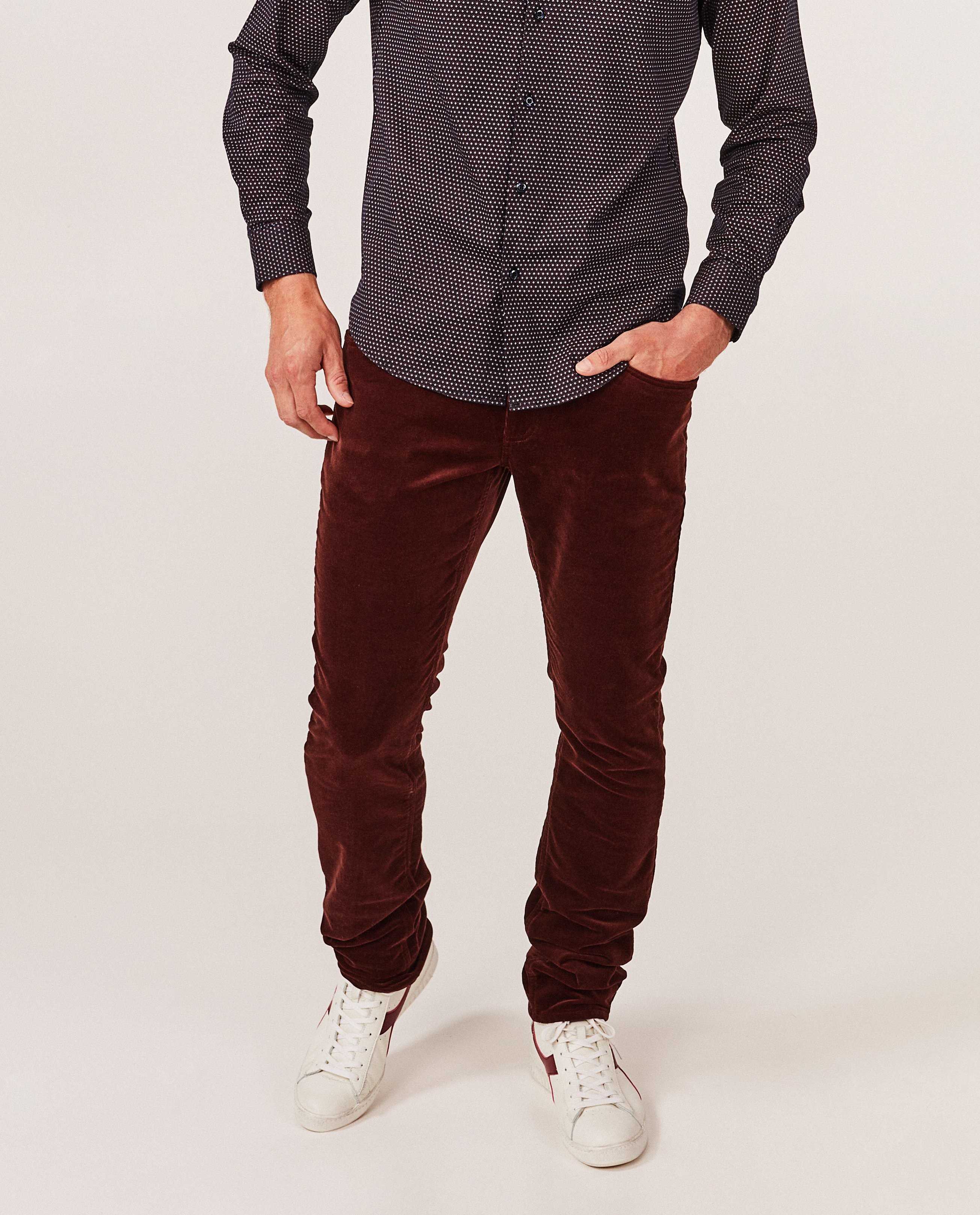 Bruine broek van ribfluweel - null - Hampton Bays