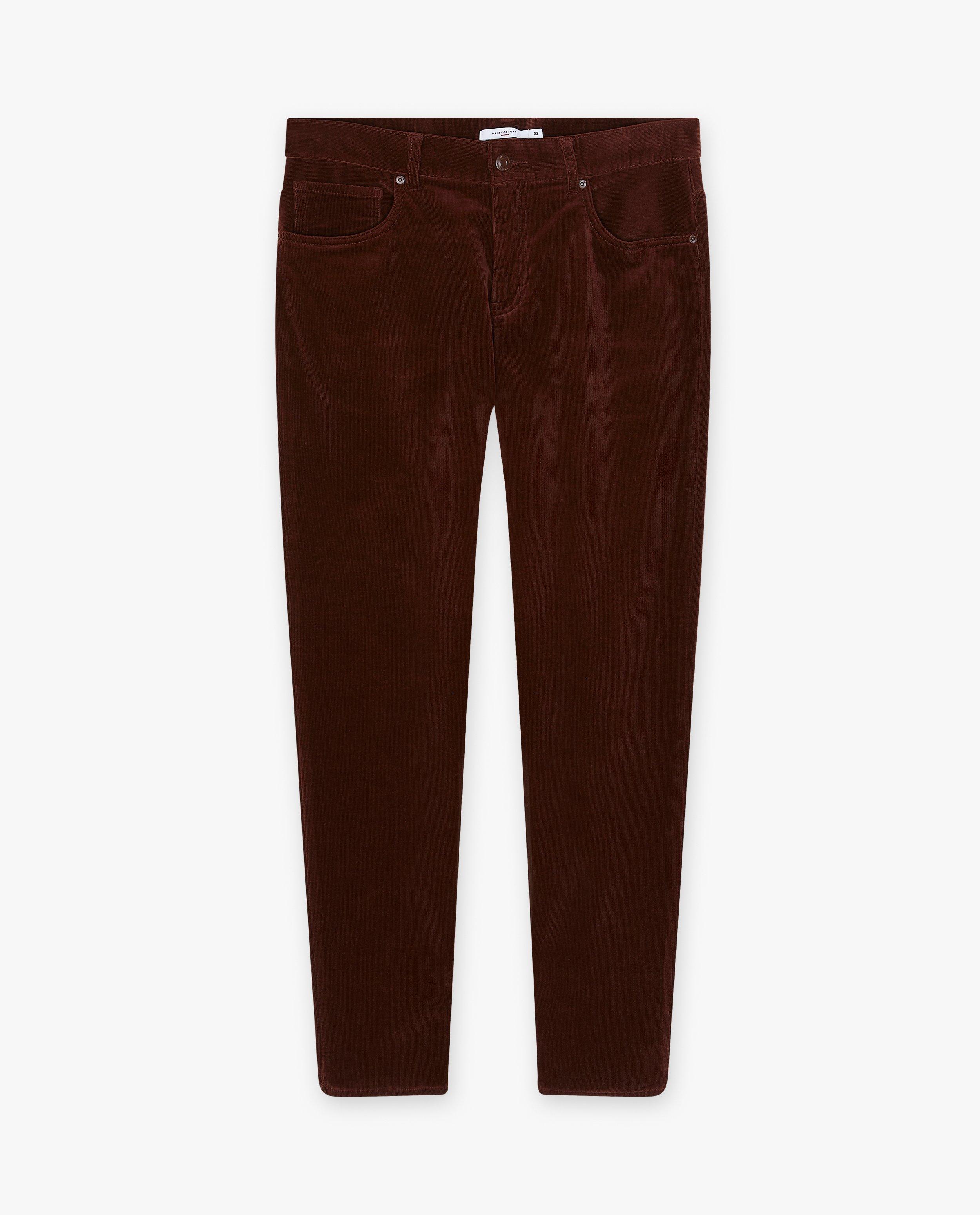 Broeken - Donkerblauwe broek van ribfluweel