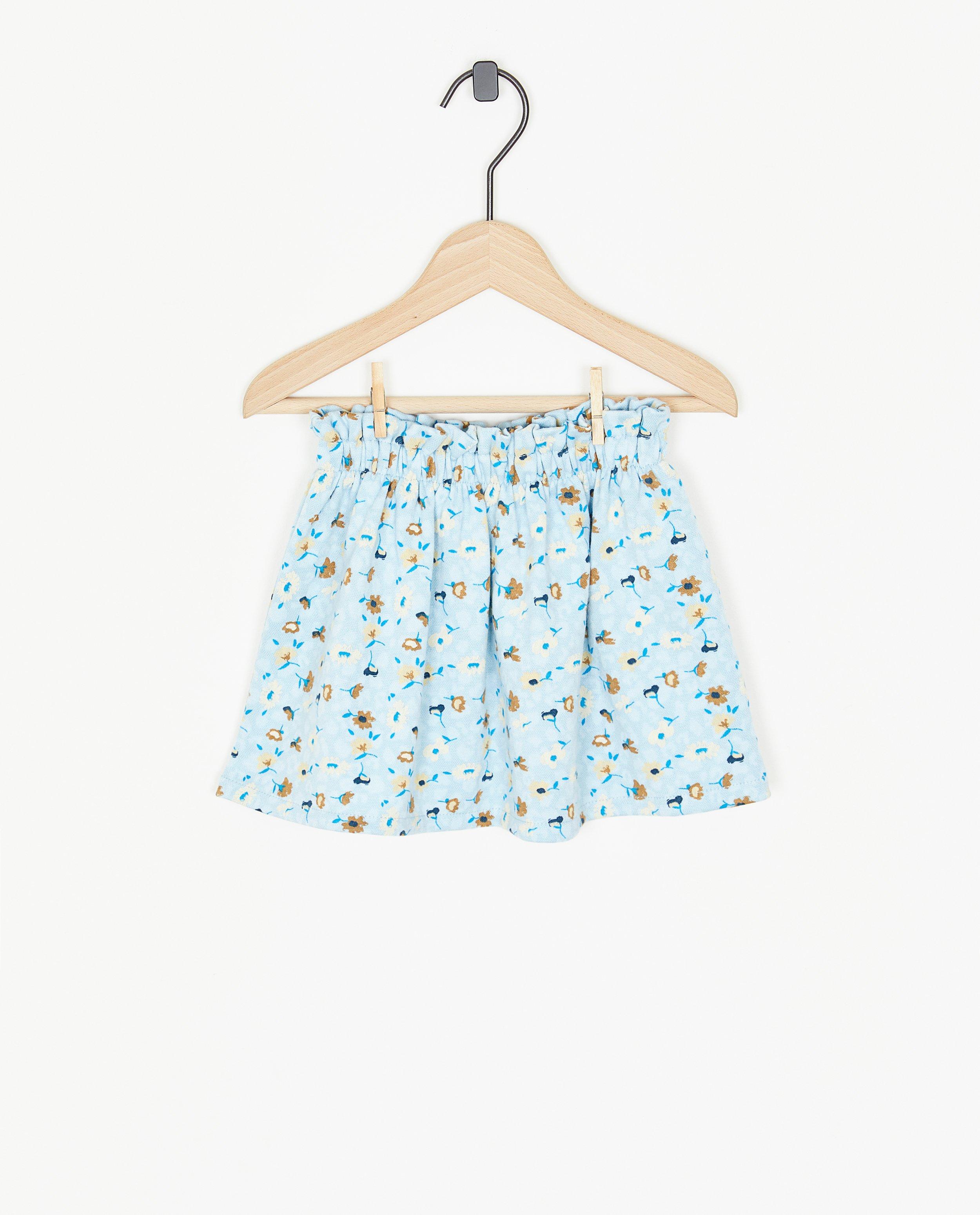 Jupe bleue fleurie - null - Cuddles and Smiles