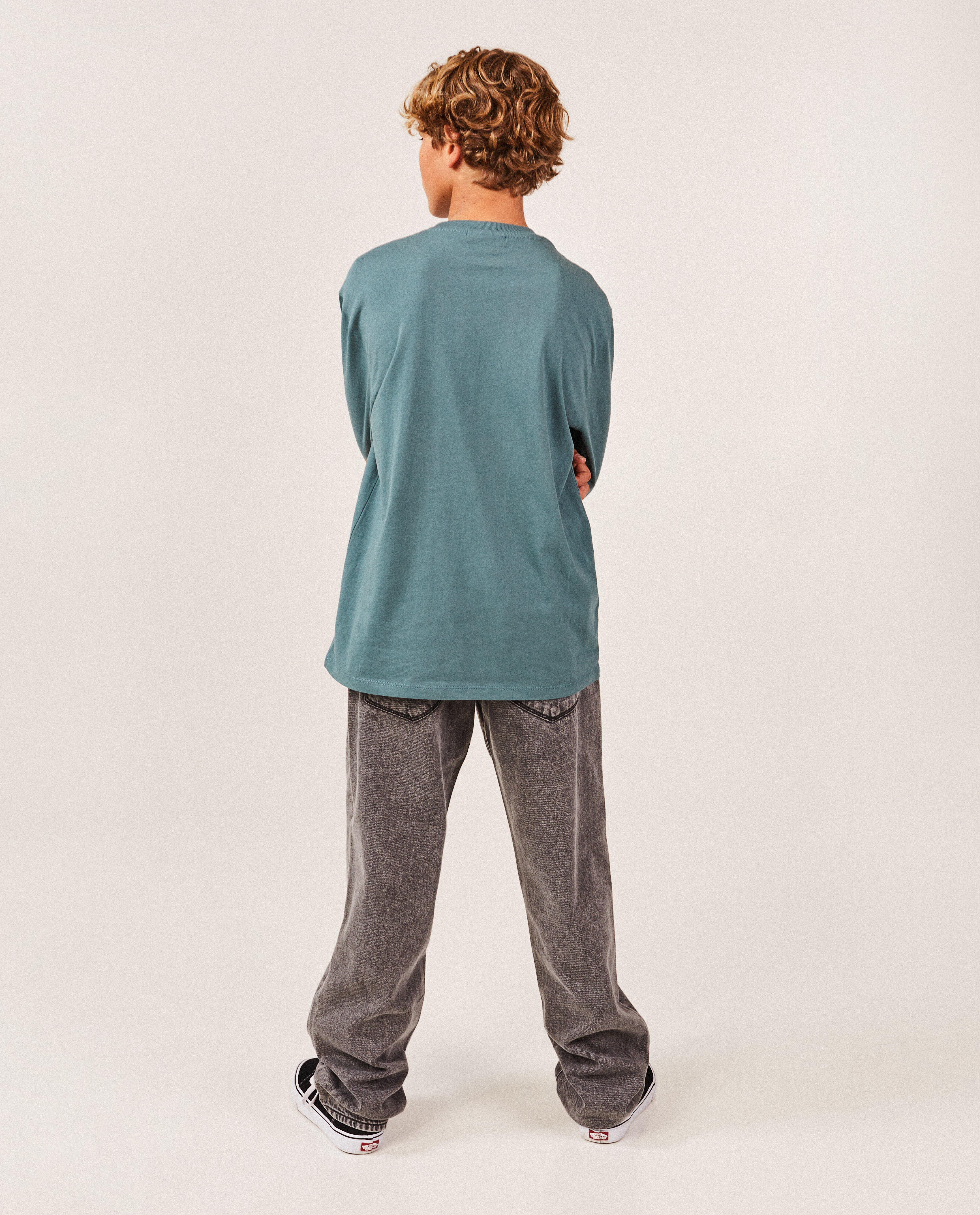 T-shirts - Groene longsleeve met print