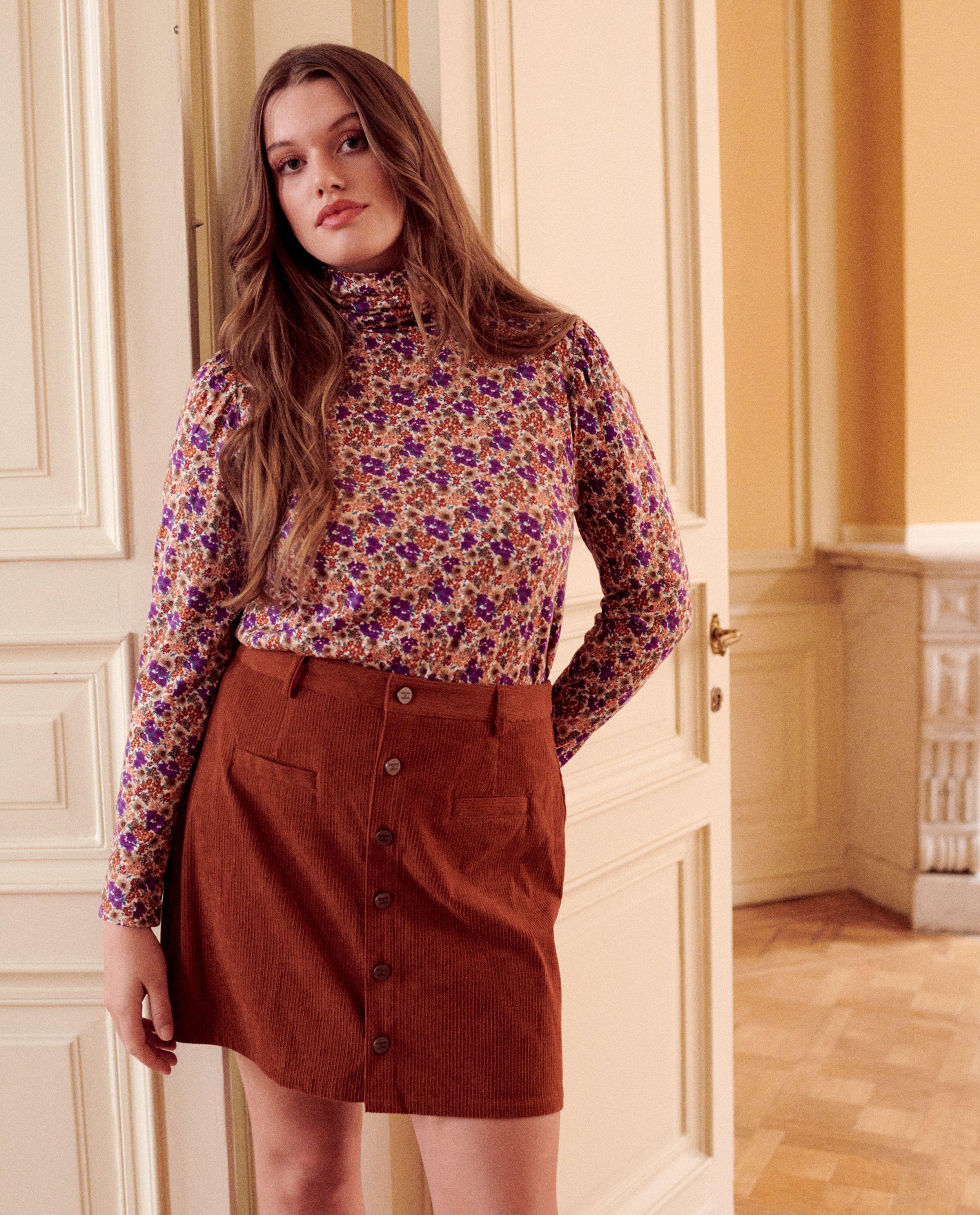 Rokken - Bruine rok met rib