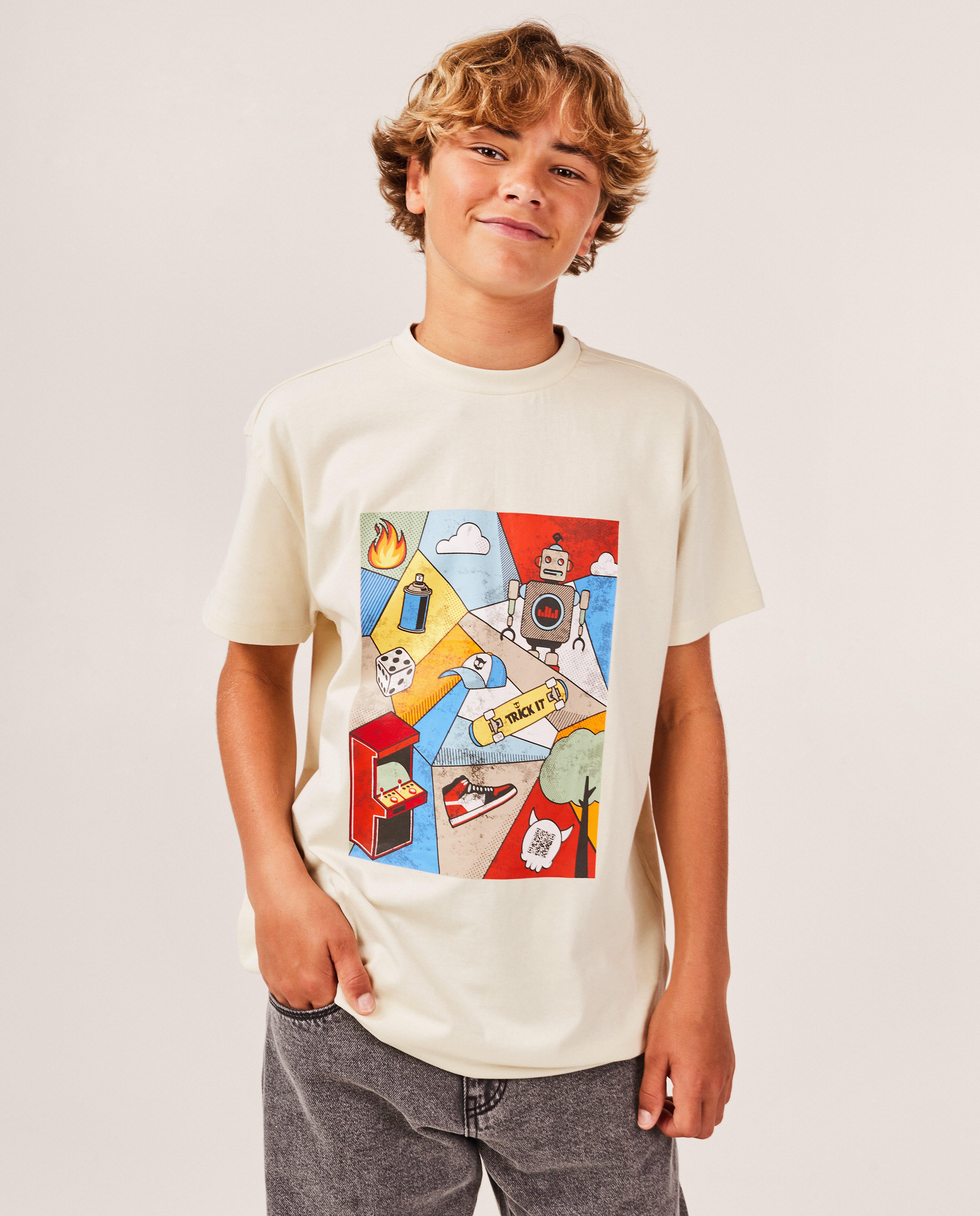 T-shirts - T-shirt beige à imprimé