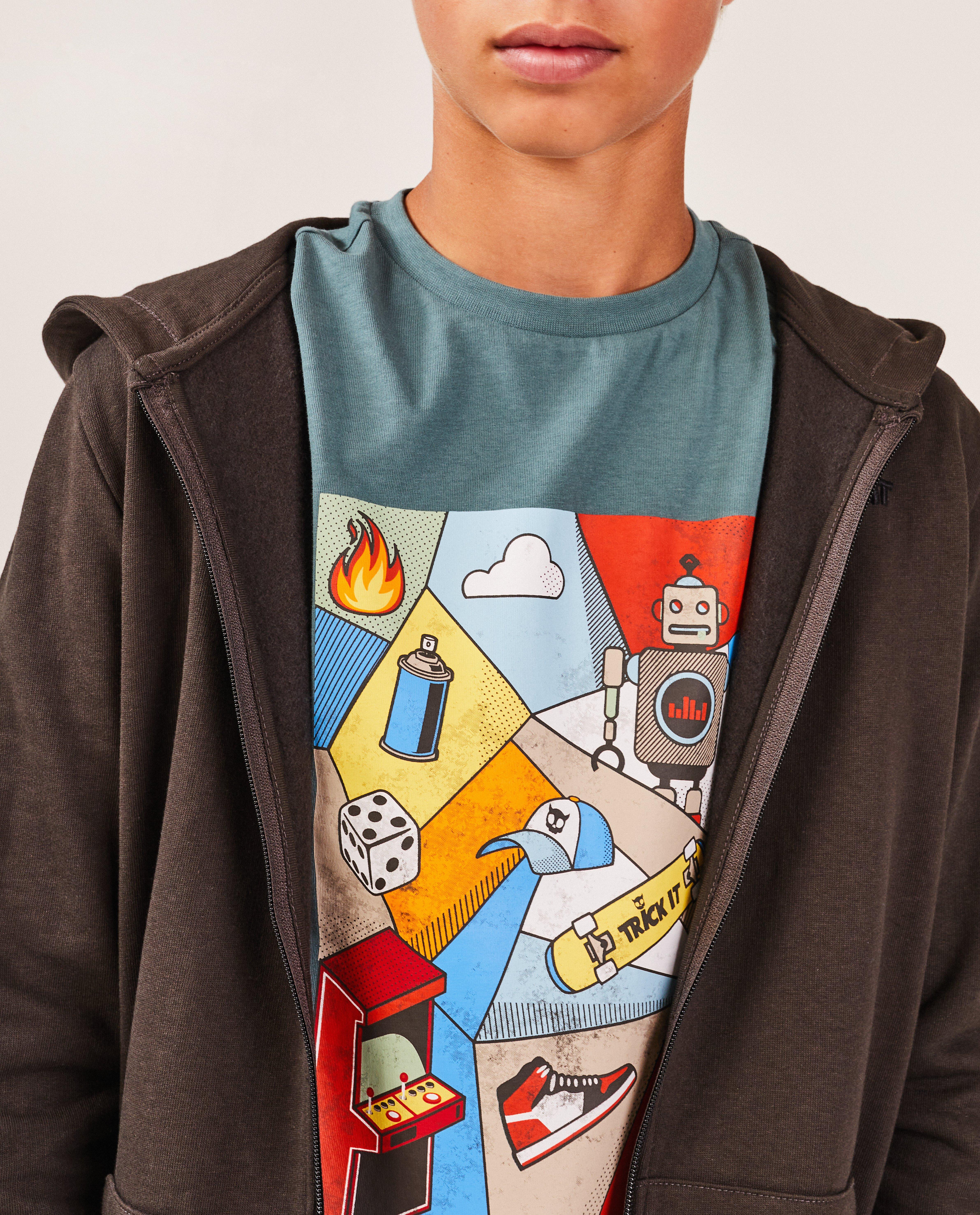 Cardigan - Sweatvest met opschrift in reliëf