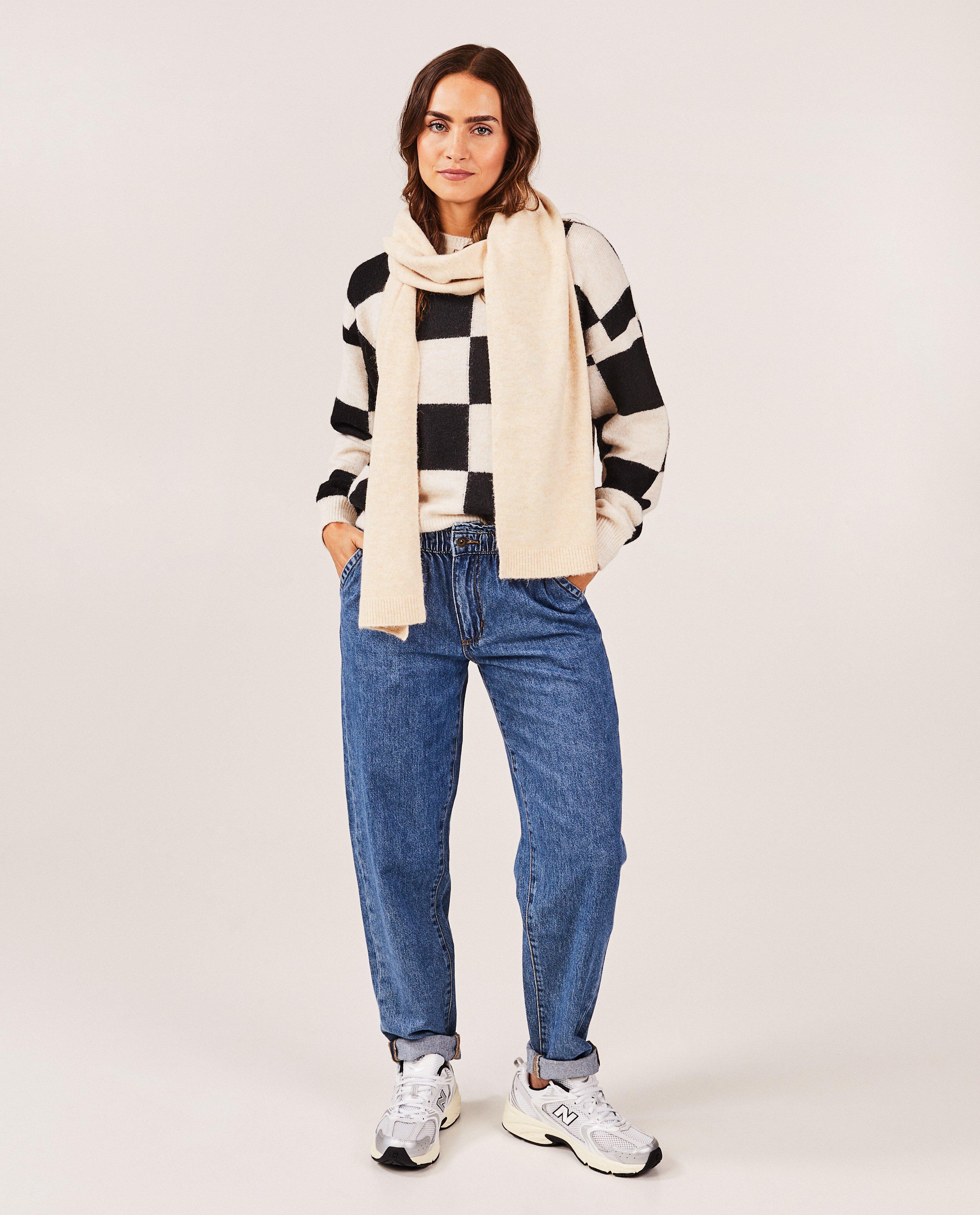 Blauwe jeans, baggy fit - null - Sora