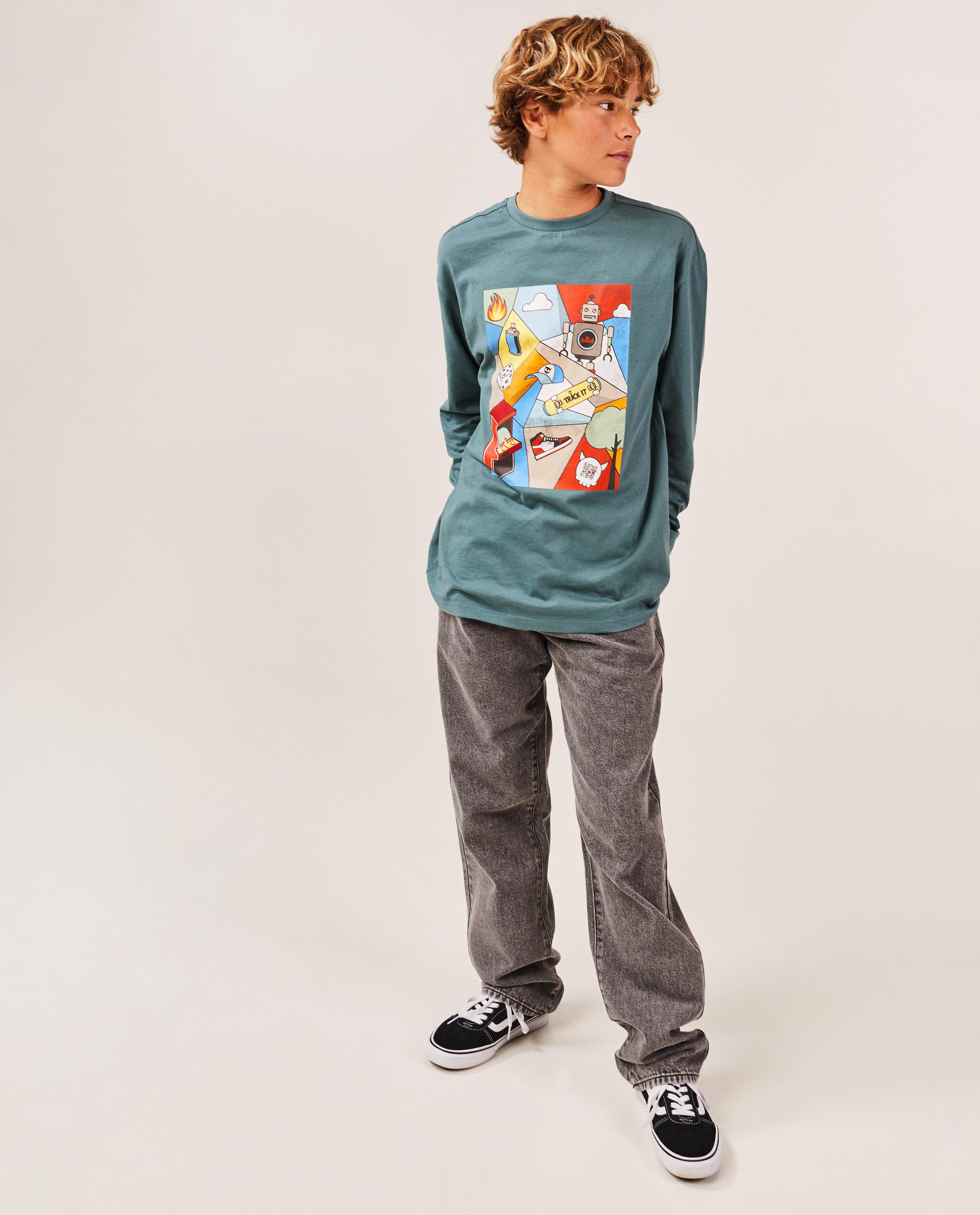 Jeans - Jeans gris, loose fit