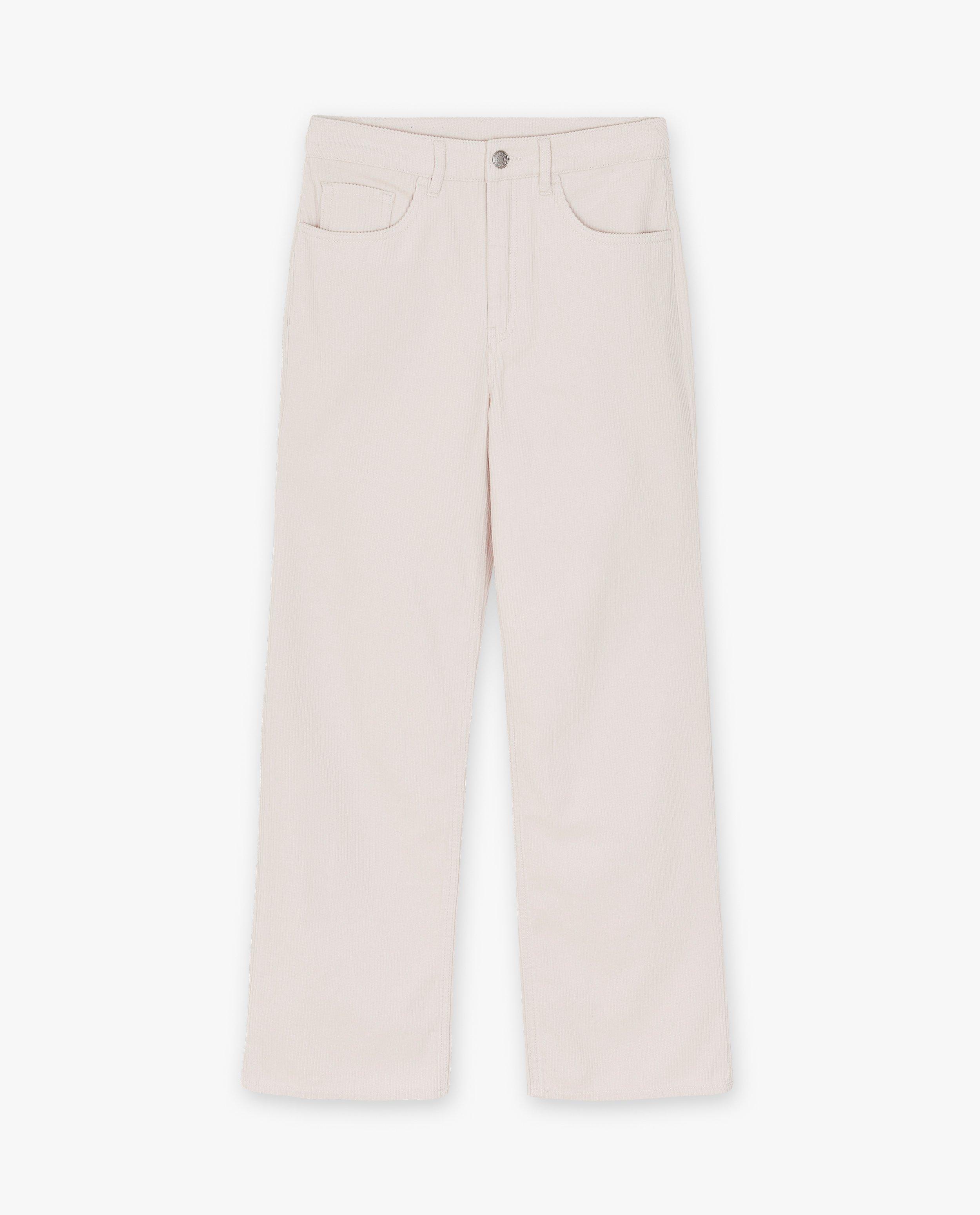 Broeken - Broek van ribfluweel, straight fit