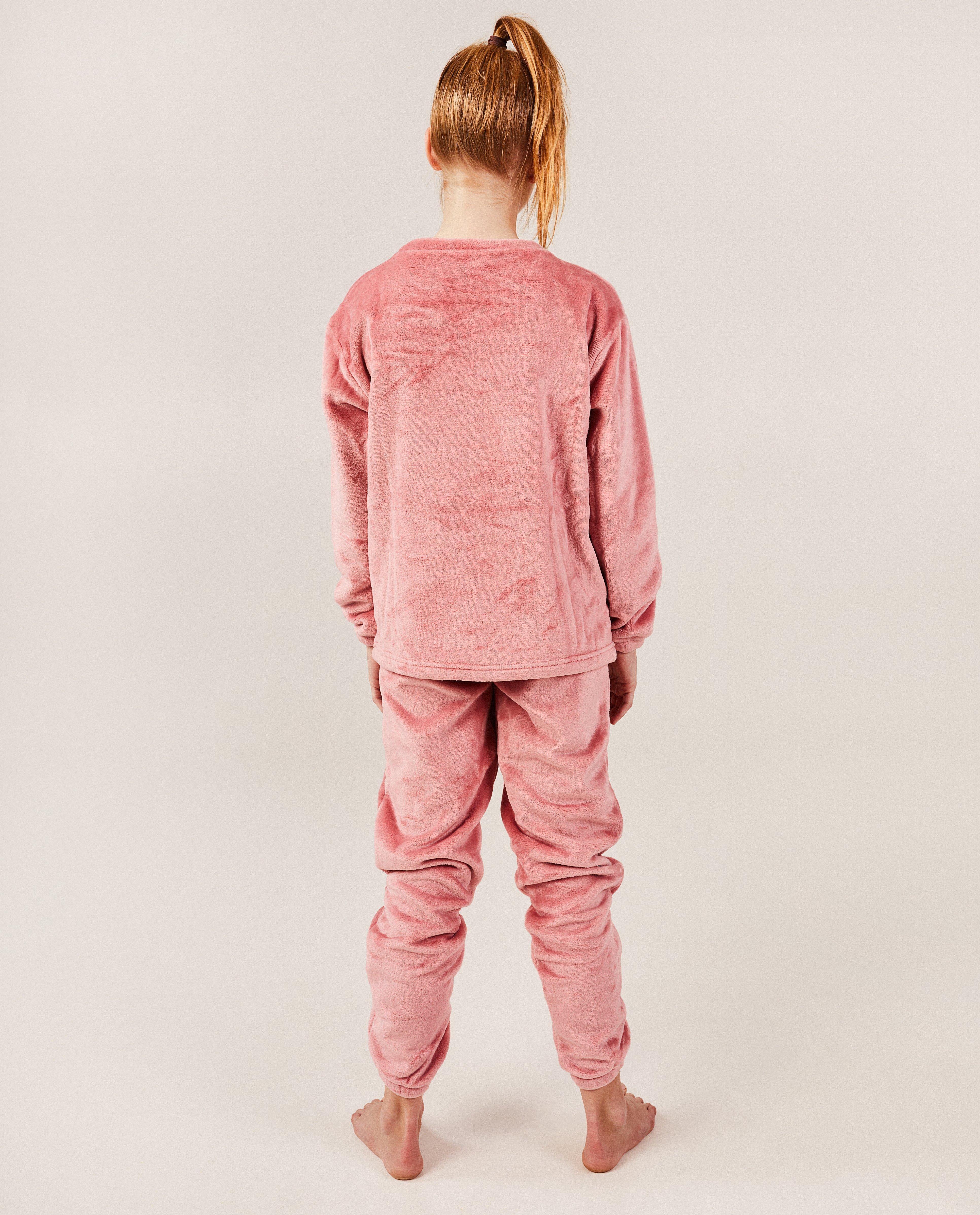 Nachtkleding - Roze pyjama van fleece