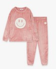 Nachtkleding - Roze pyjama van fleece