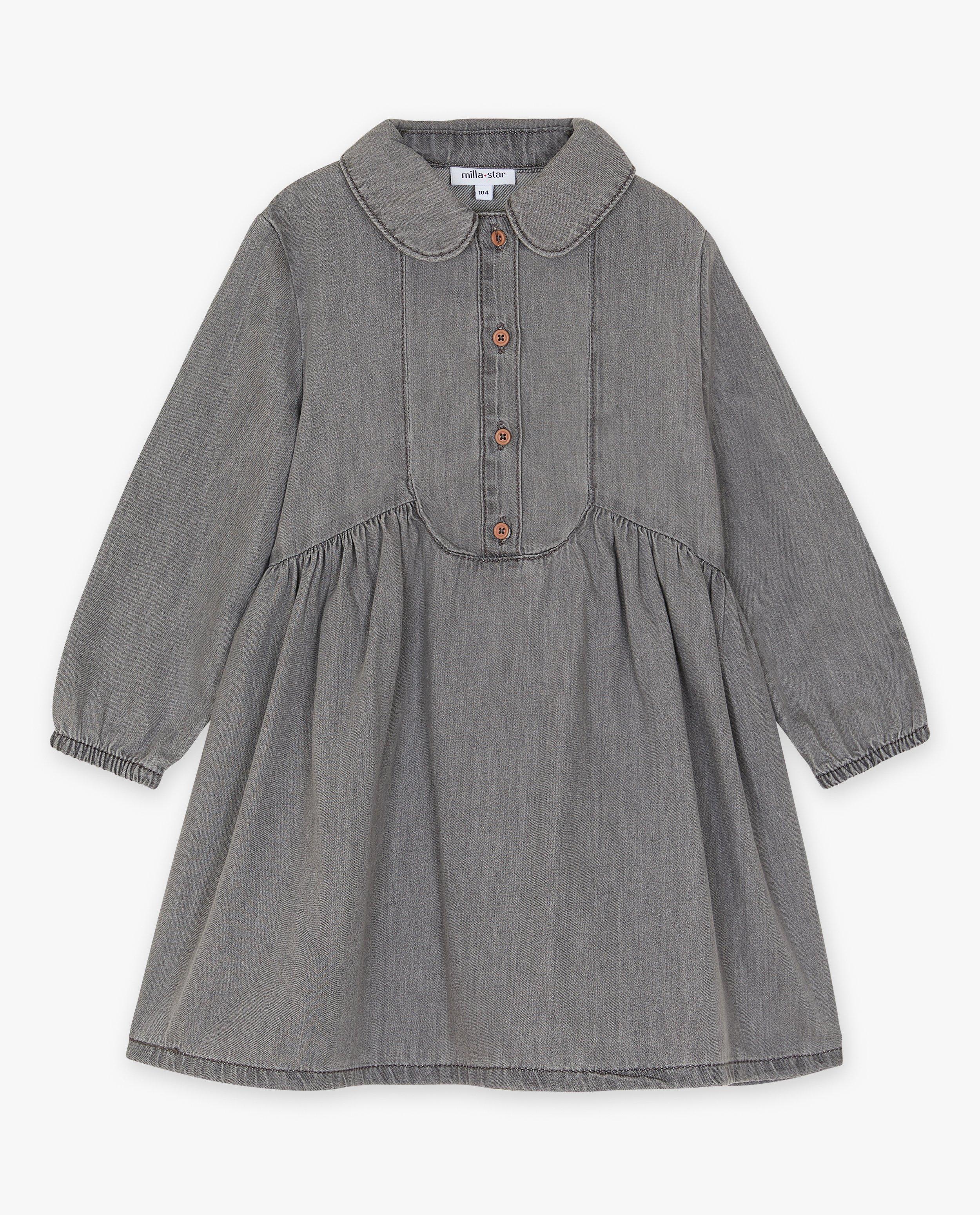 Robes - Robe en jeans grise
