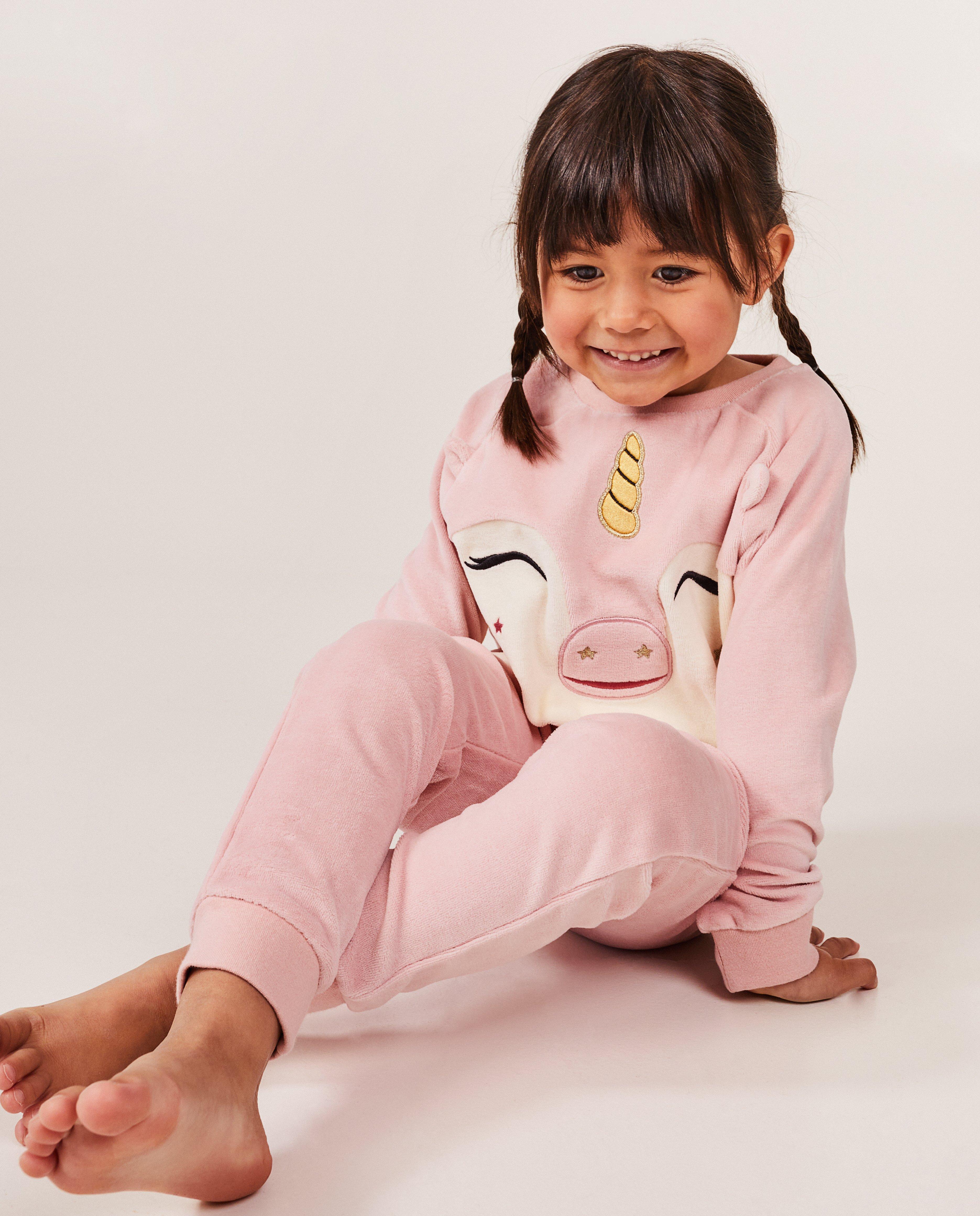 Nachtkleding - Fluwelen pyjama eenhoorn