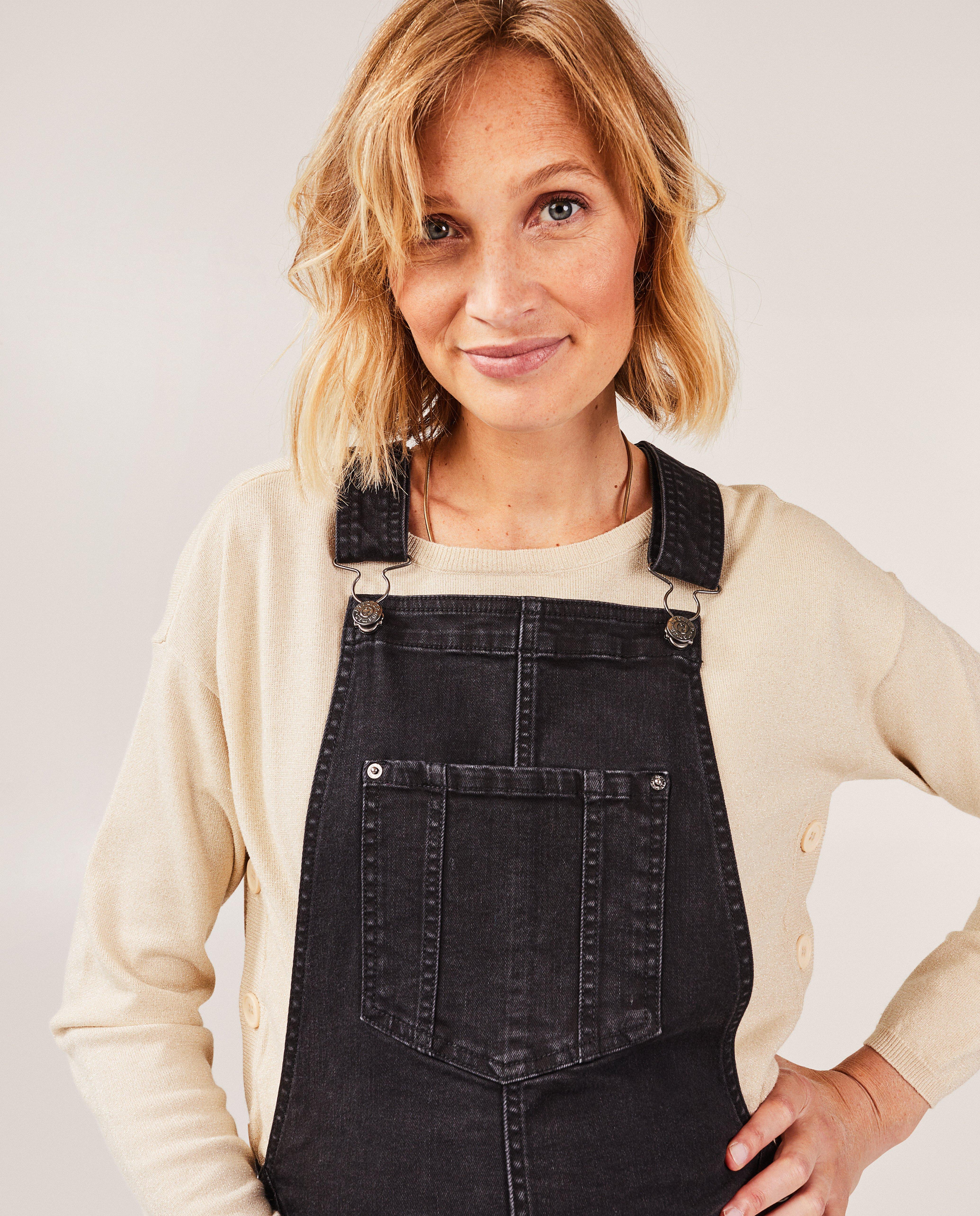 Jumpsuit - Zwarte jeanssalopette