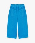 Broeken - Blauwe broek van ribfluweel