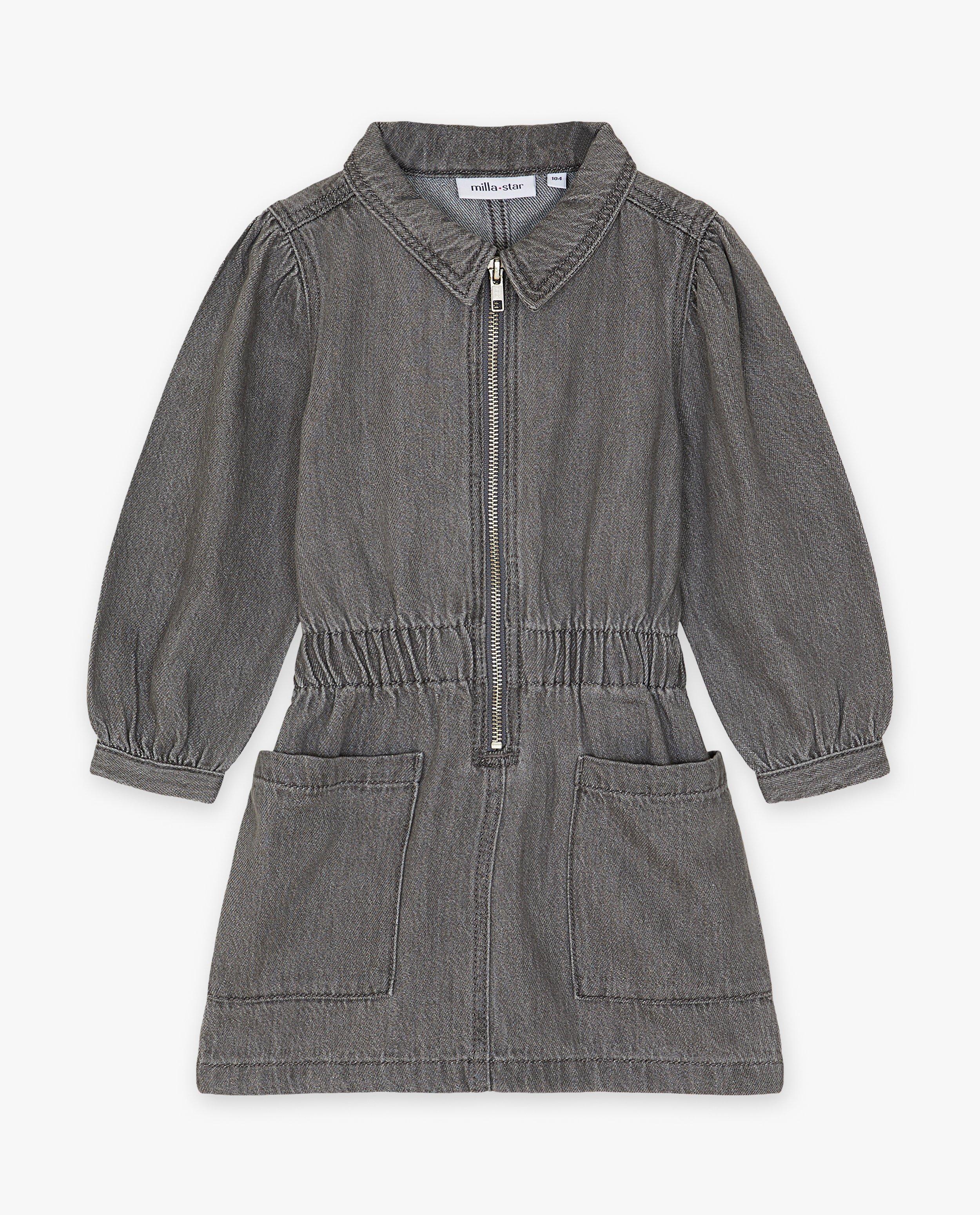 Robes - Robe en jeans gris foncé