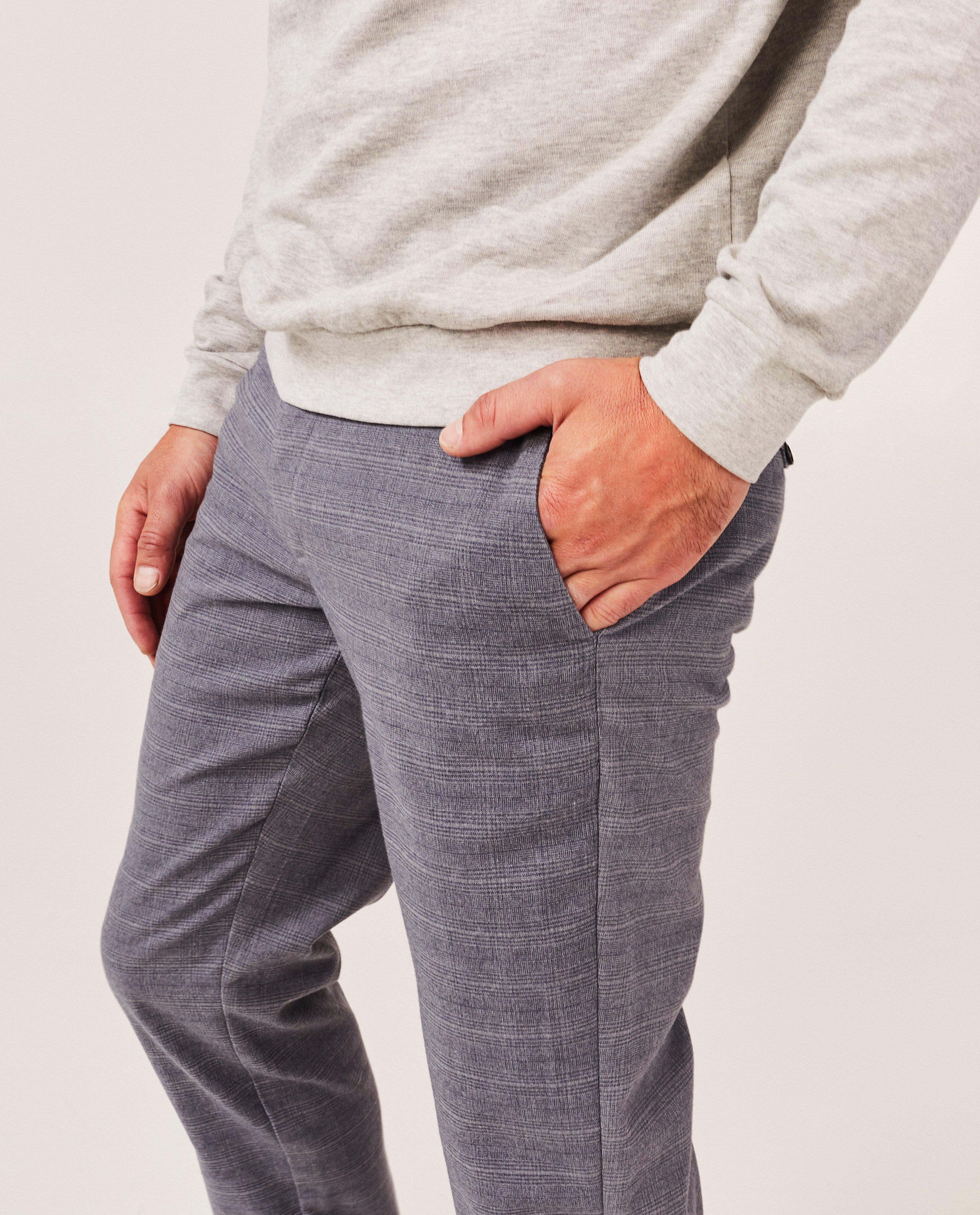 Pantalons - Pantalon habillé à carreaux, slim fit