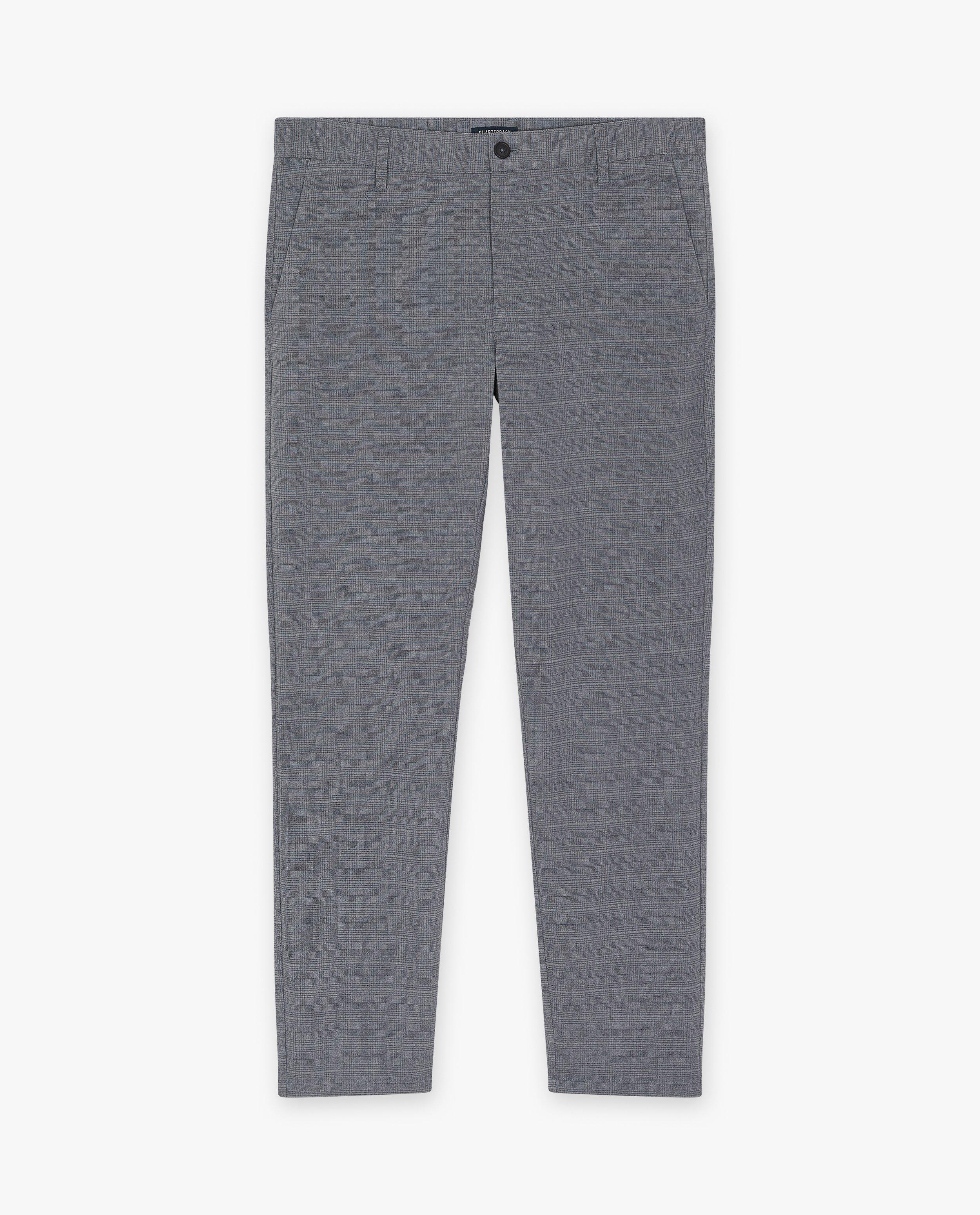 Pantalons - Pantalon habillé à carreaux, slim fit