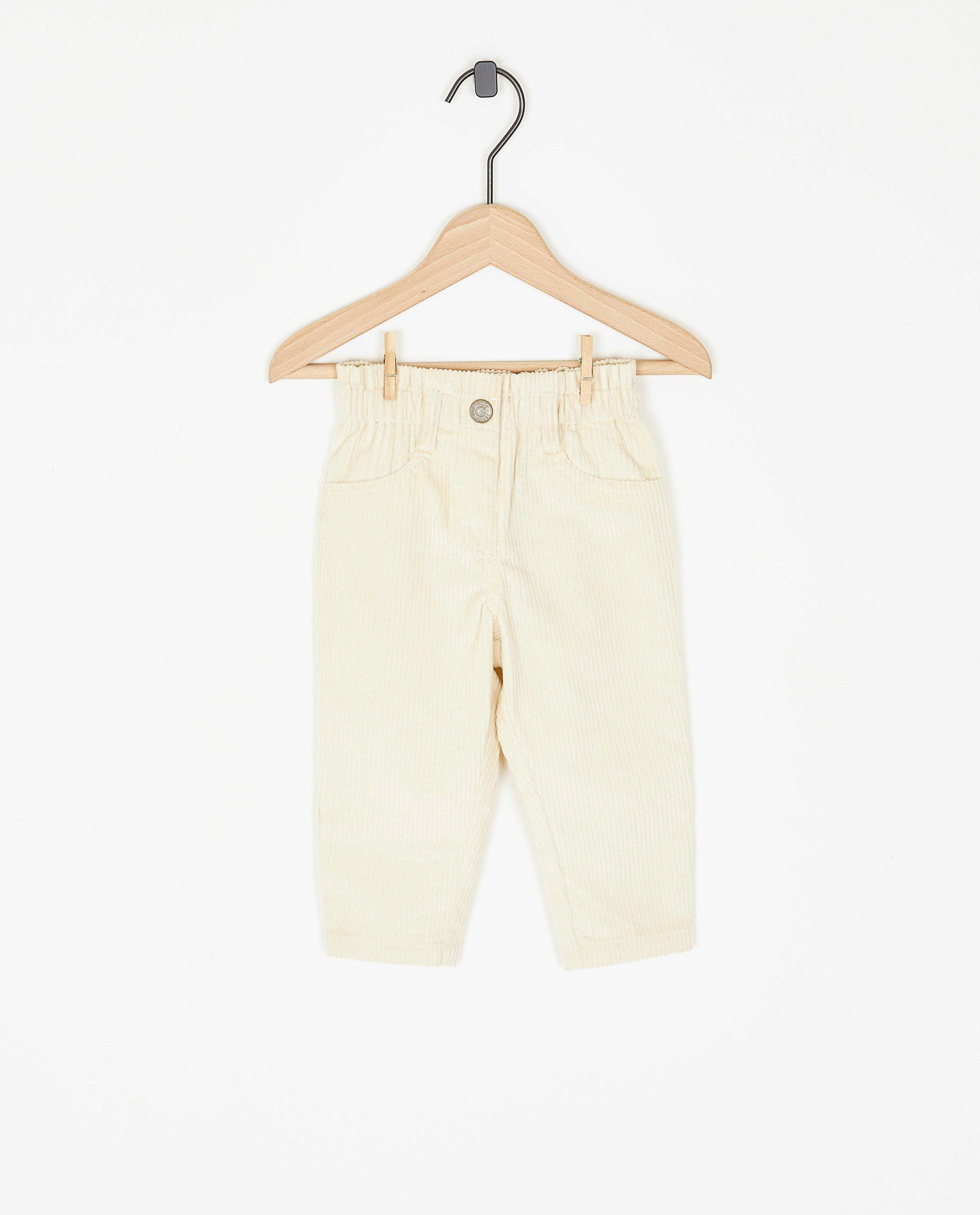Beige broek van ribfluweel - null - Cuddles and Smiles