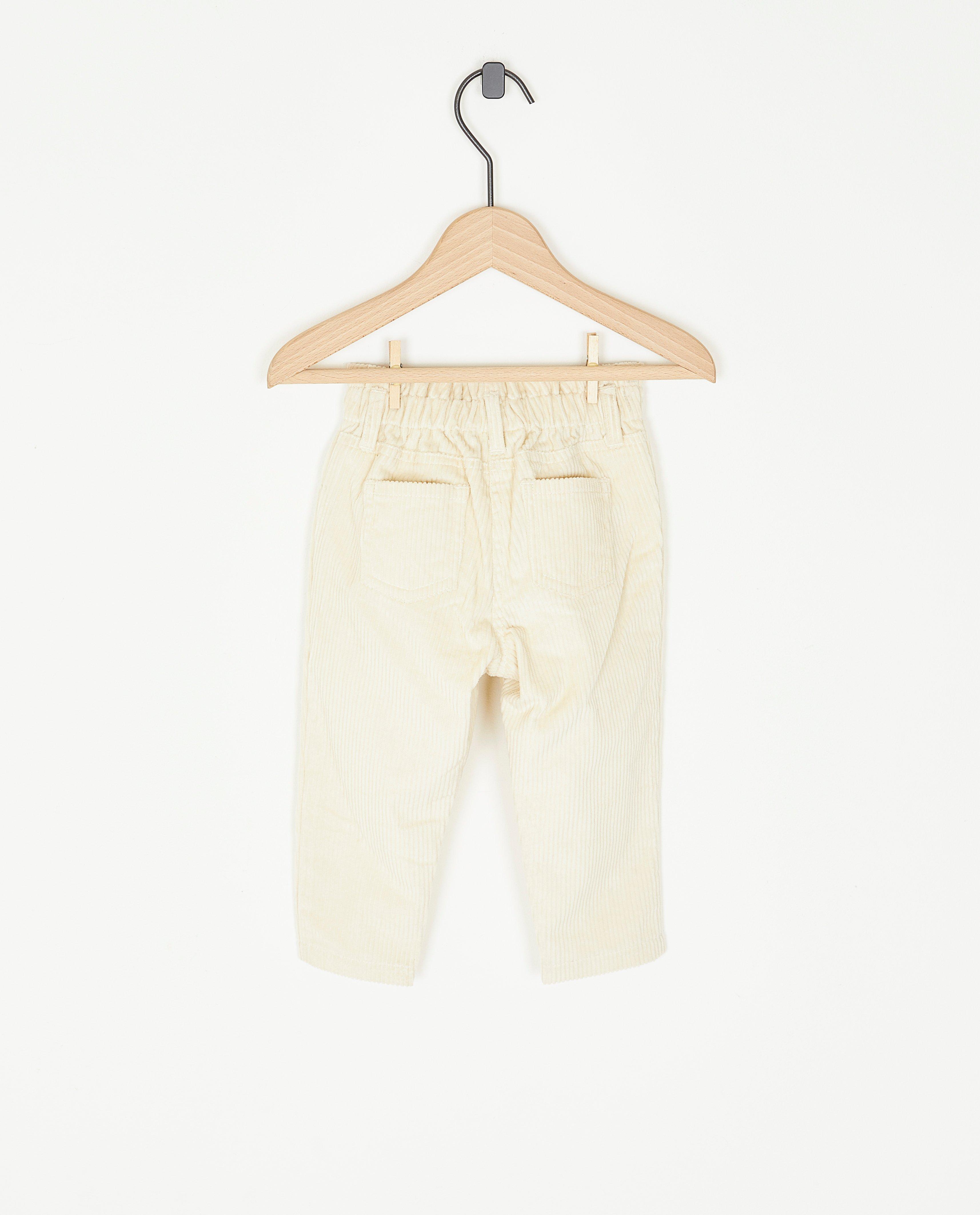 Broeken - Beige broek van ribfluweel