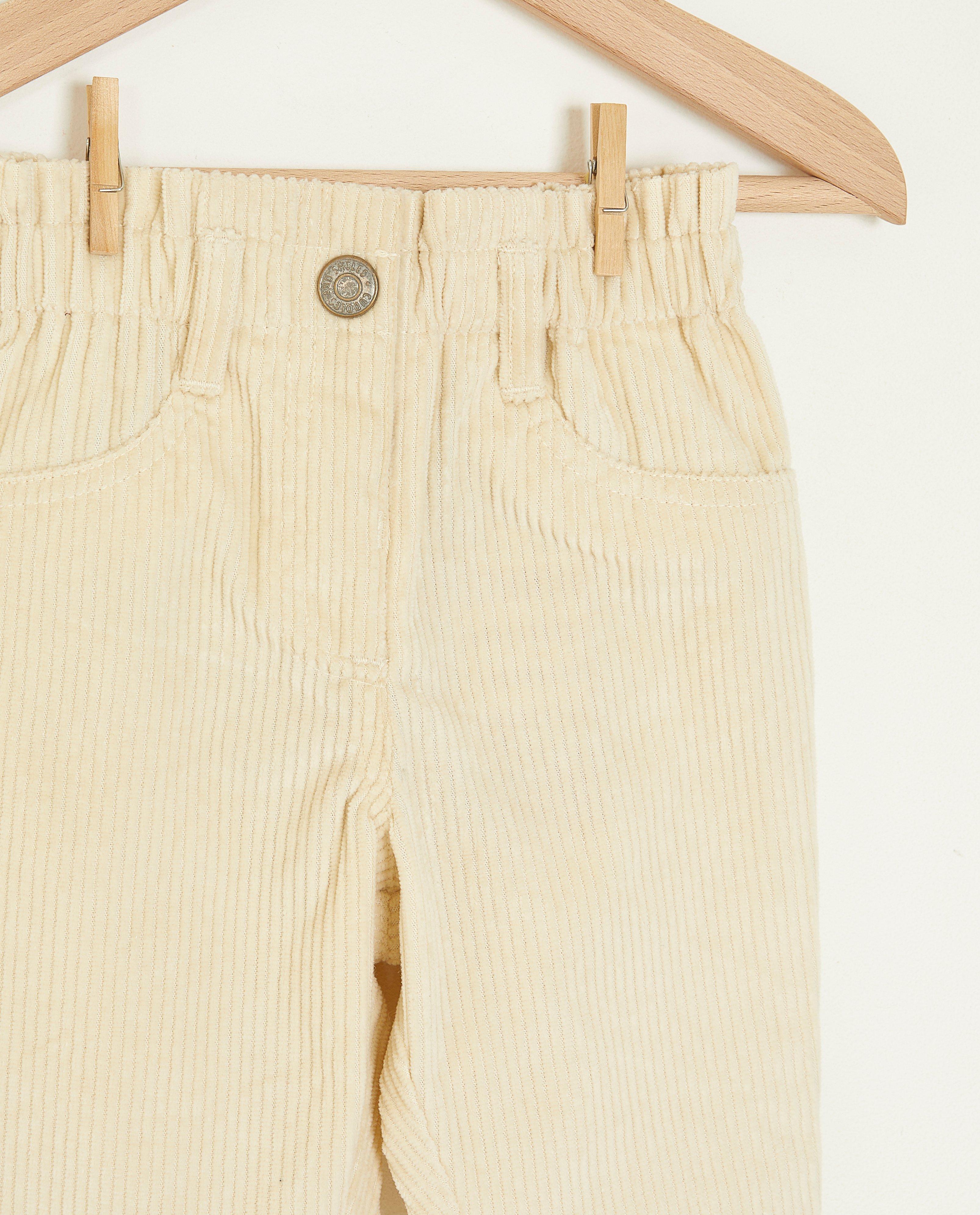 Broeken - Beige broek van ribfluweel