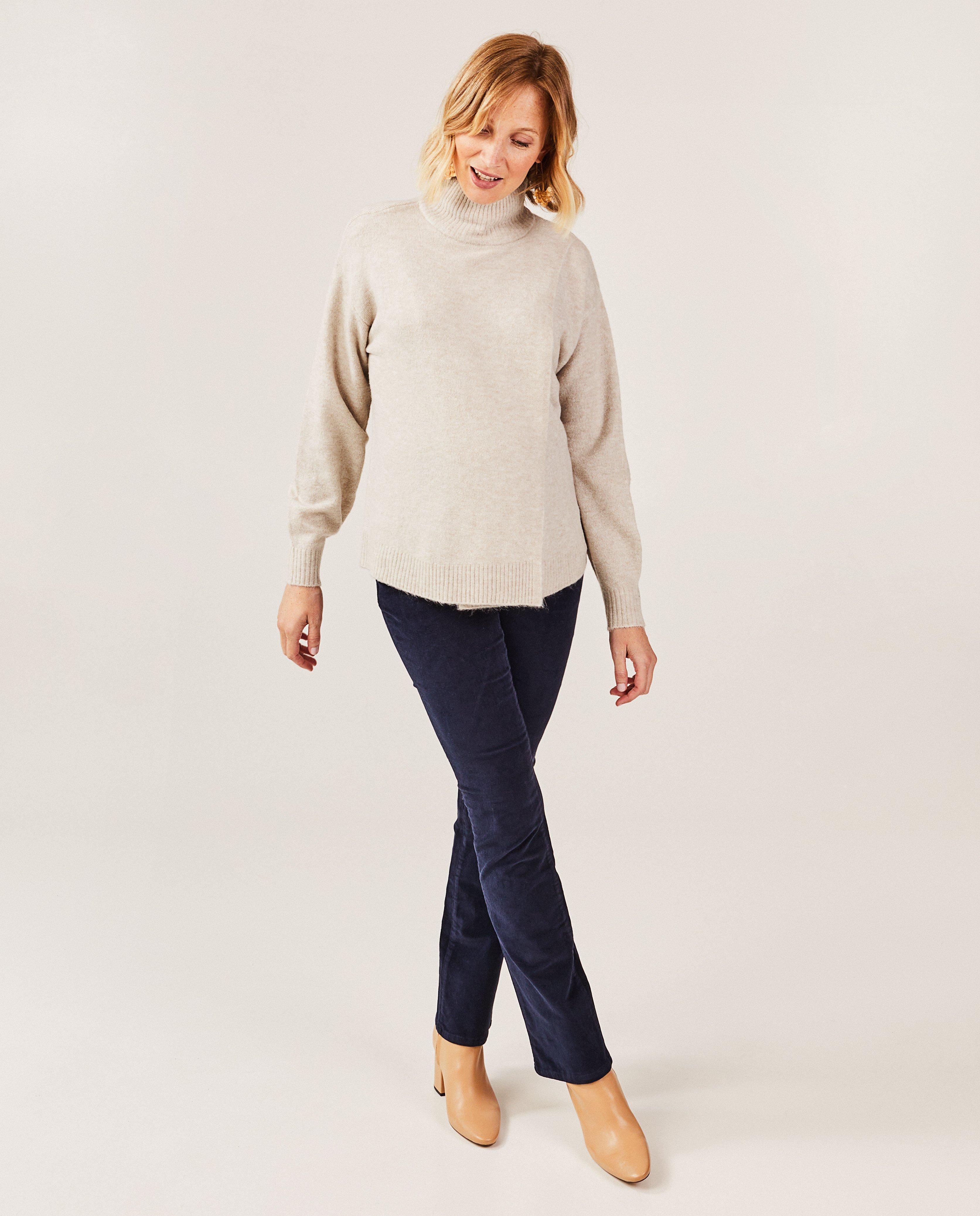 Fluwelen zwangerschapsbroek - null - Atelier Maman