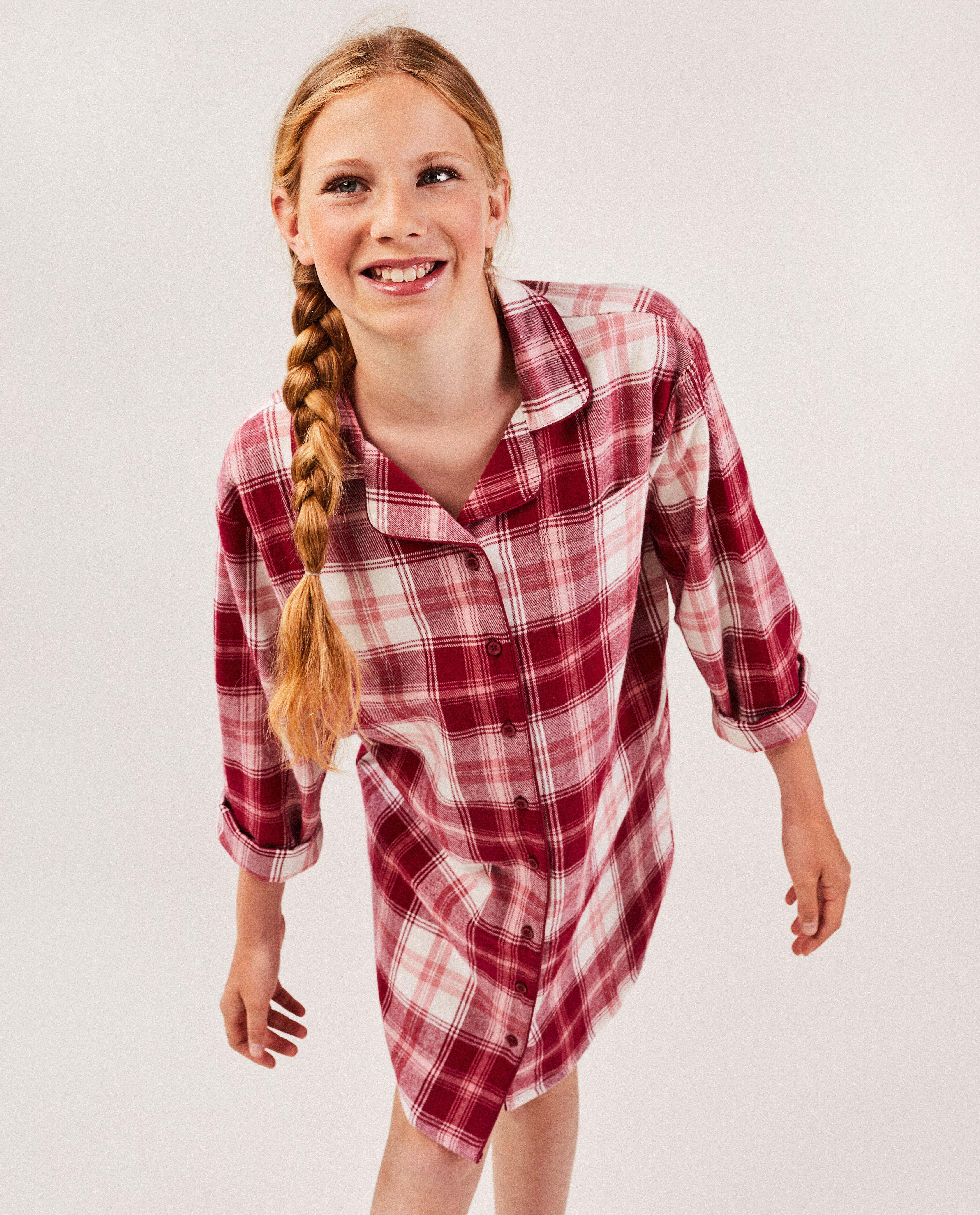 Chemise de nuit en flanelle à carreaux - null - Fish & Chips
