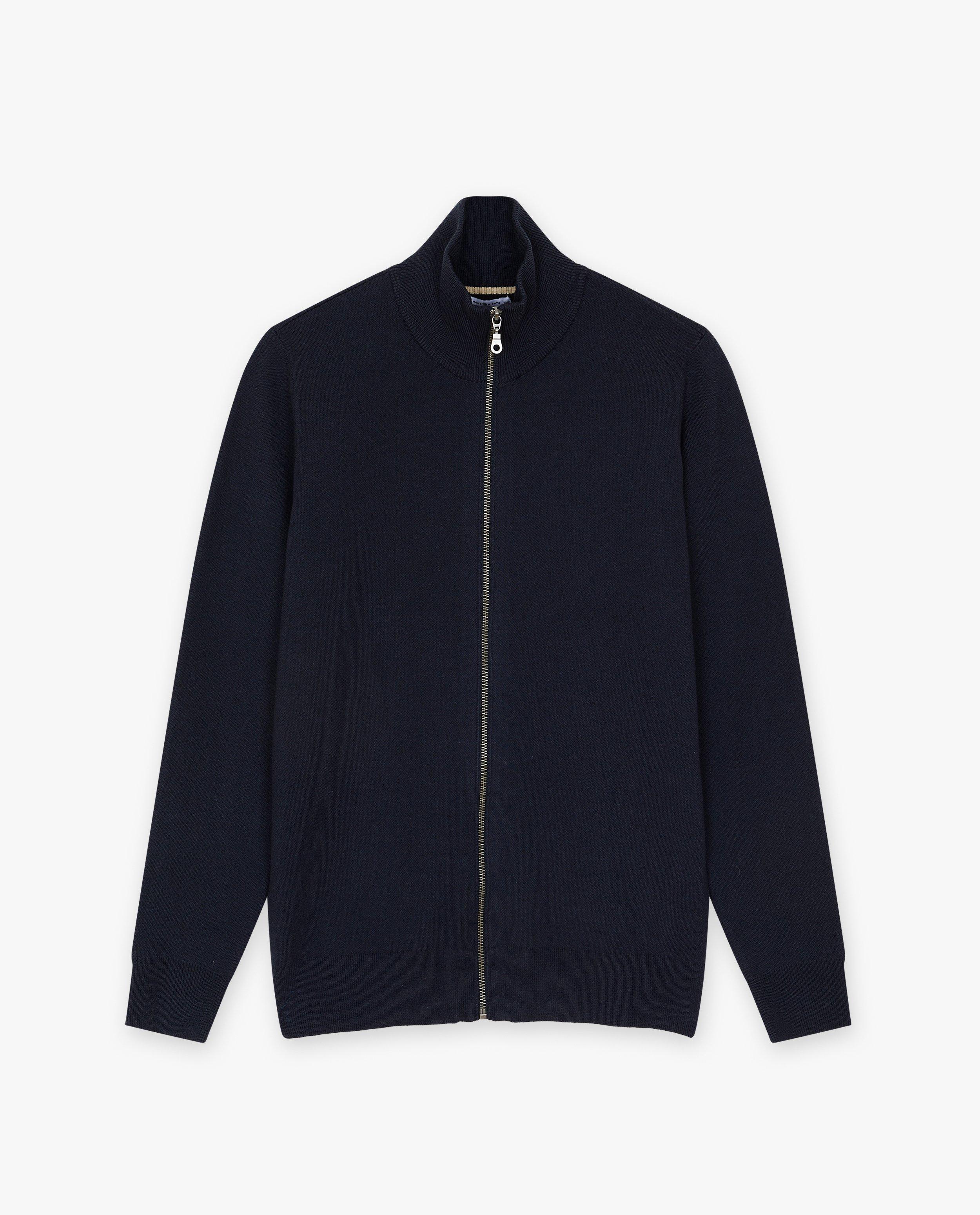 Cardigan - Donkerblauw vest met rits