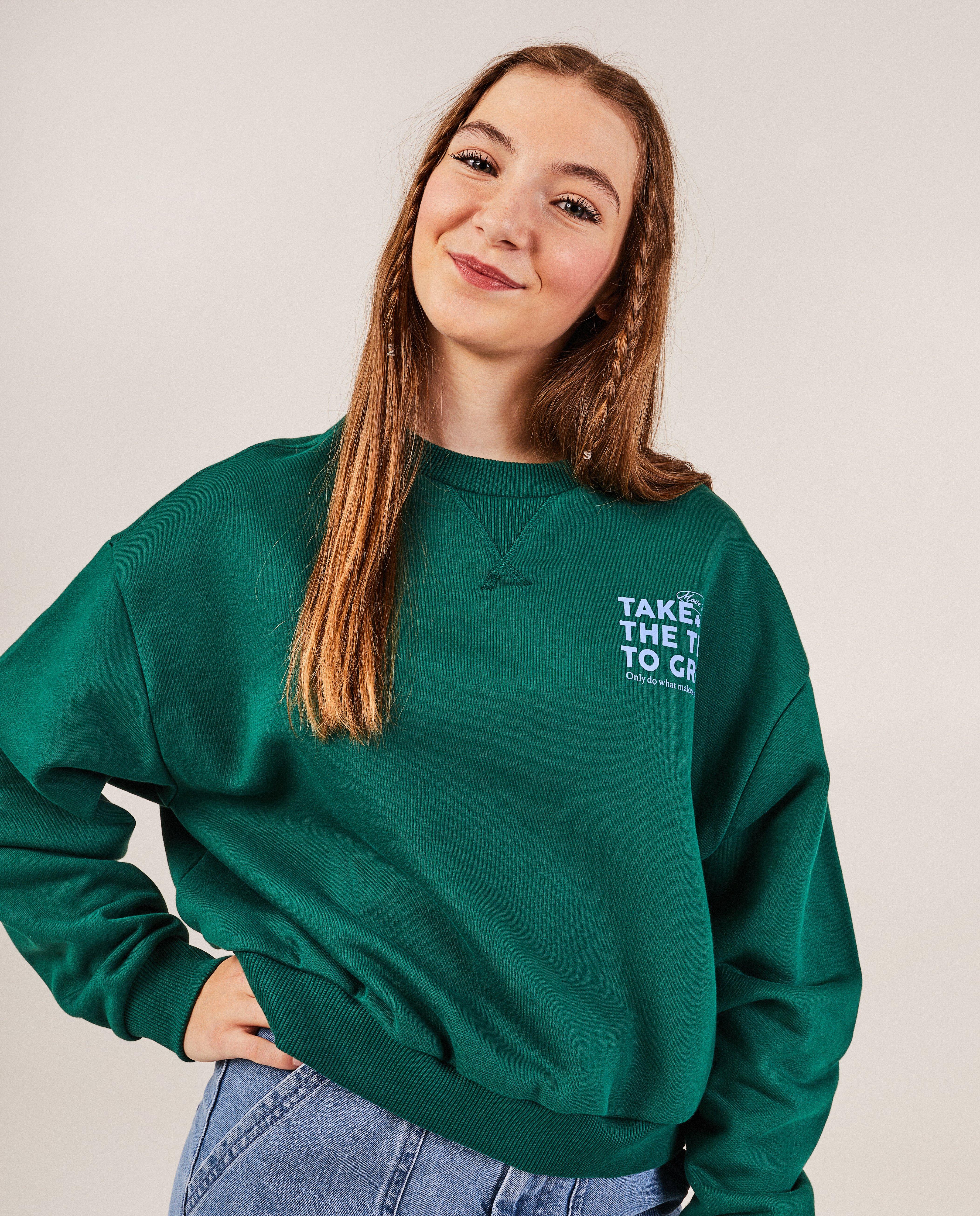 Groene sweater met opschrift Groggy JBC Belgie Belgie