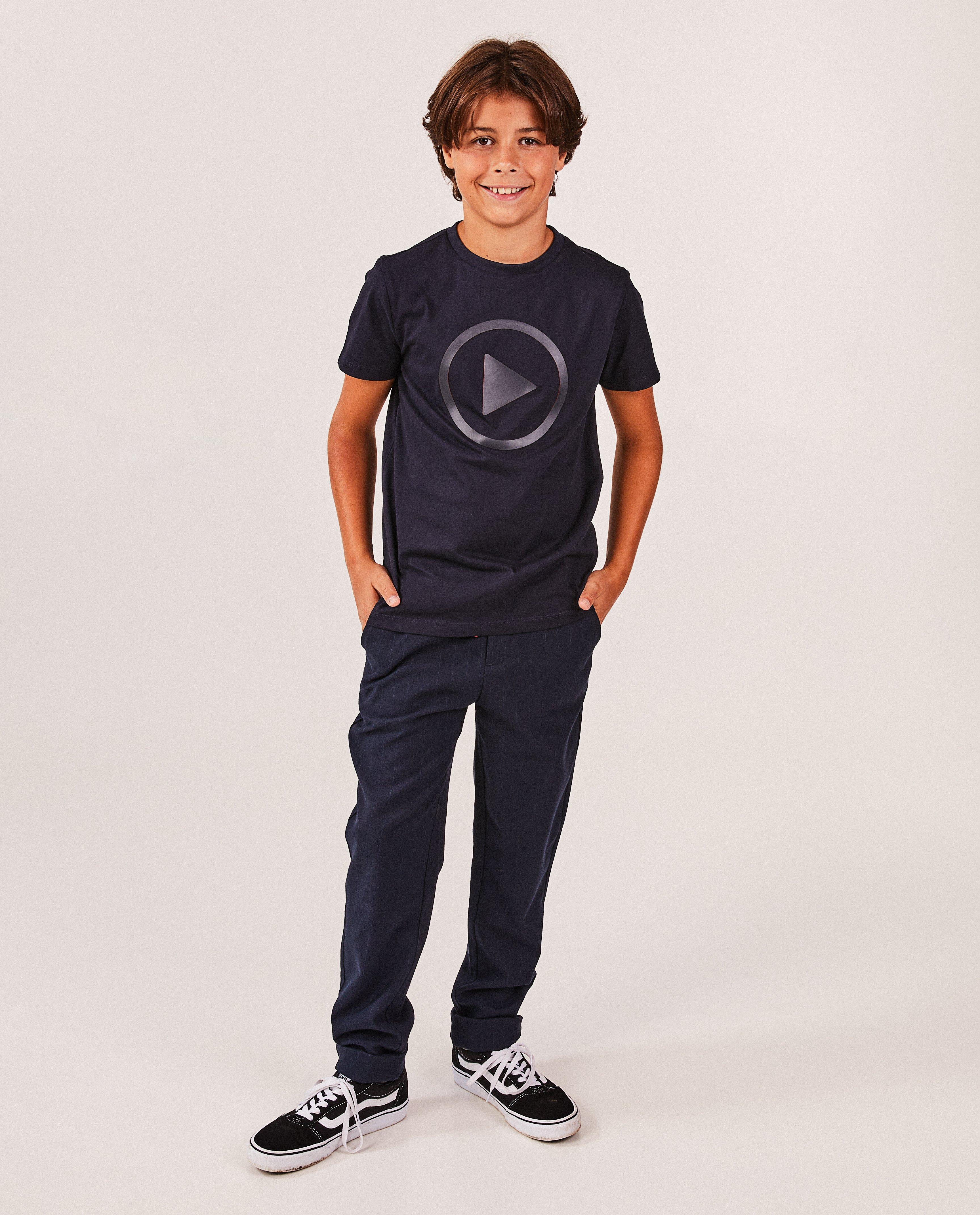 Pantalons - Pantalon bleu foncé à rayures tennis