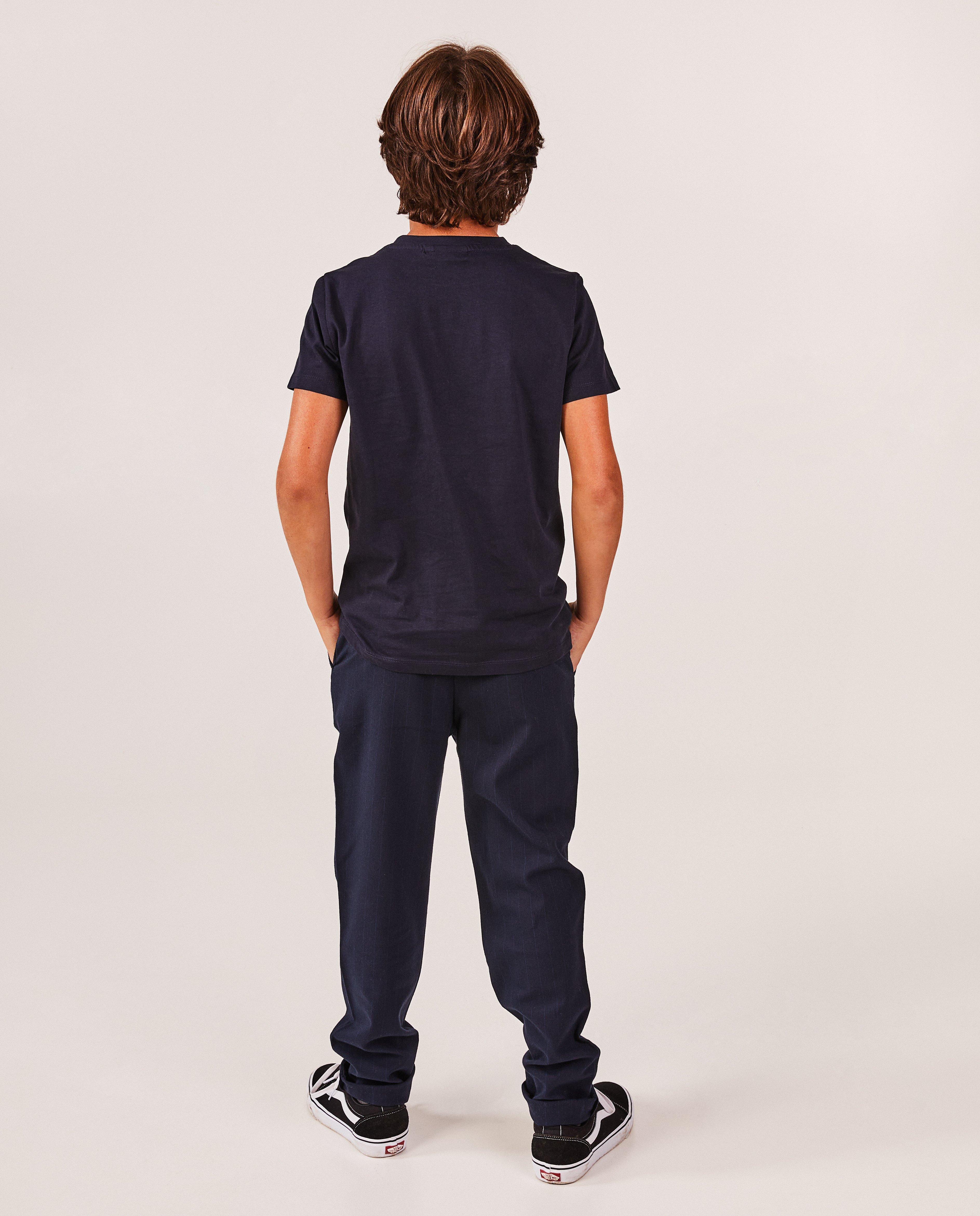Broeken - Donkerblauwe broek met krijtstreep
