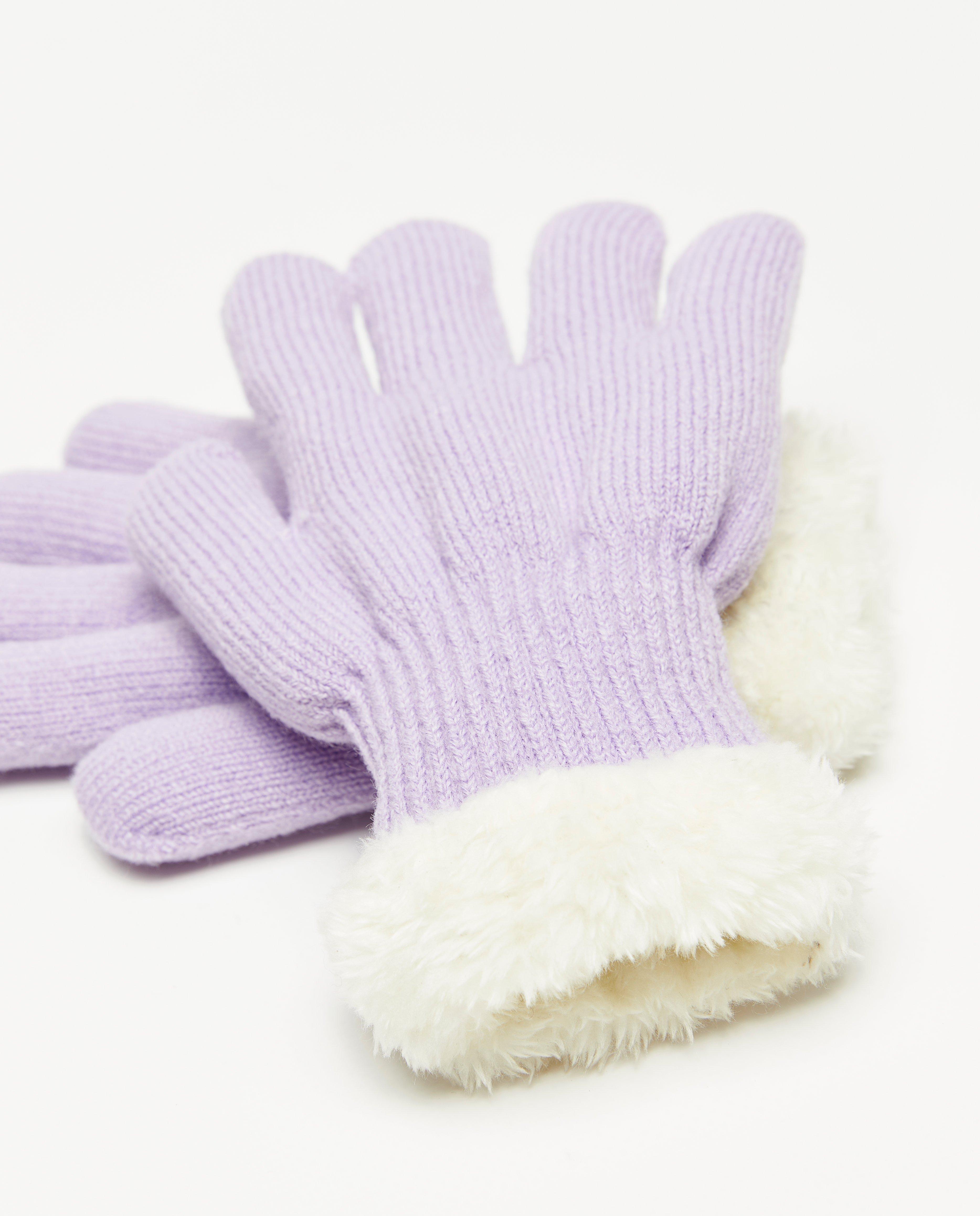 Bonneterie - Gants avec doublure duveteuse