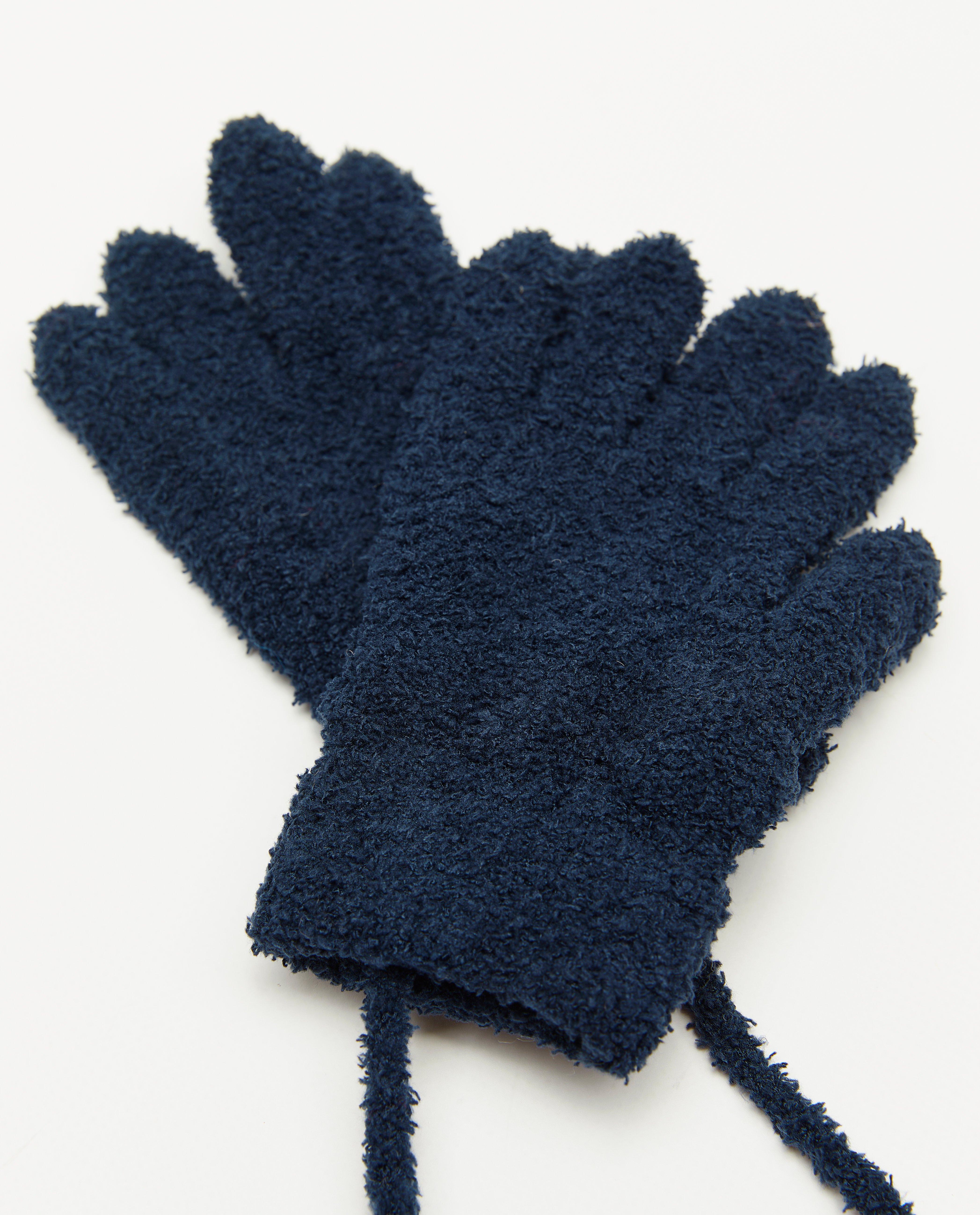 Breigoed - Fuzzy handschoenen met koord