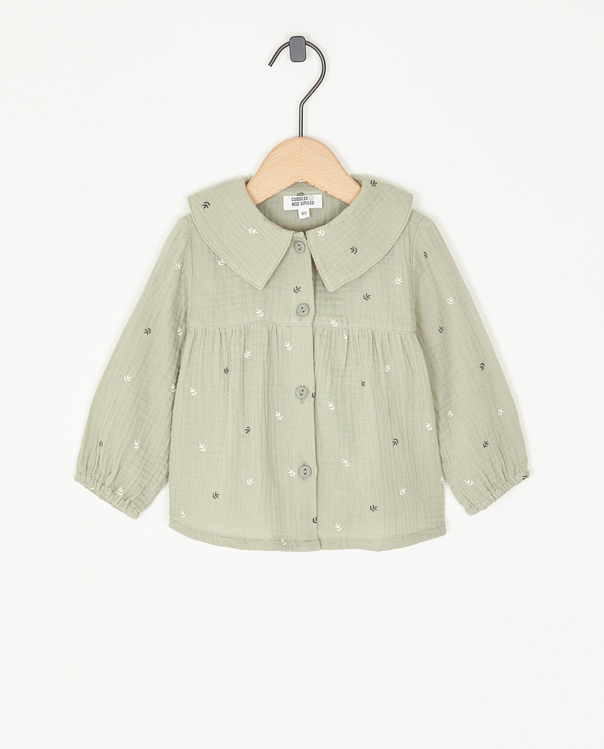 Chemises - Blouse verte en tétra