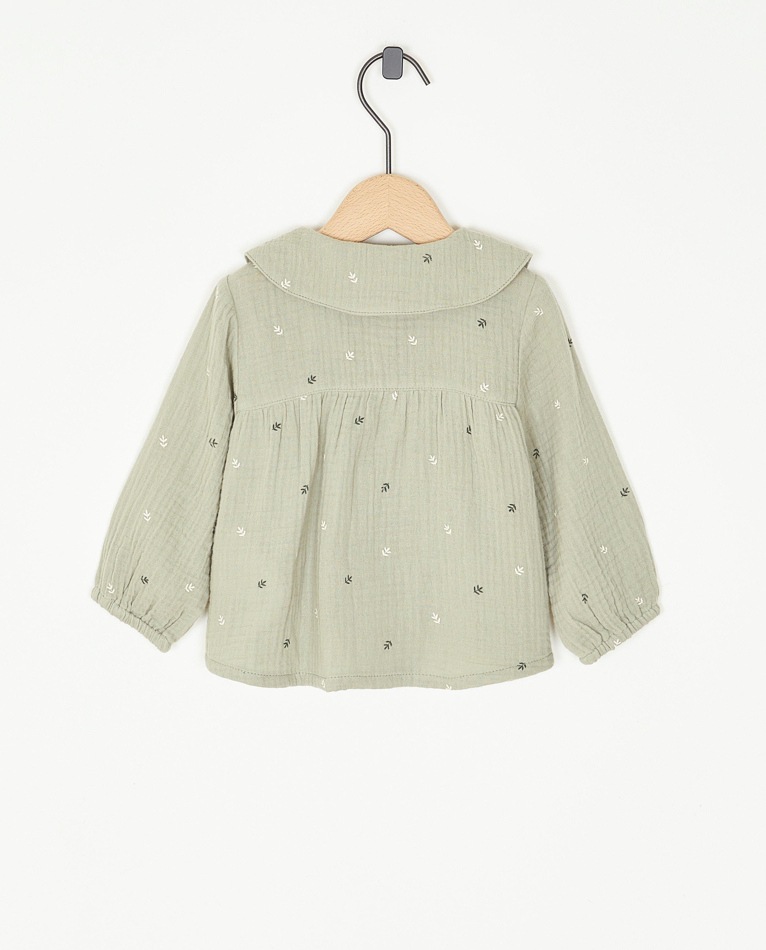 Chemises - Blouse verte en tétra