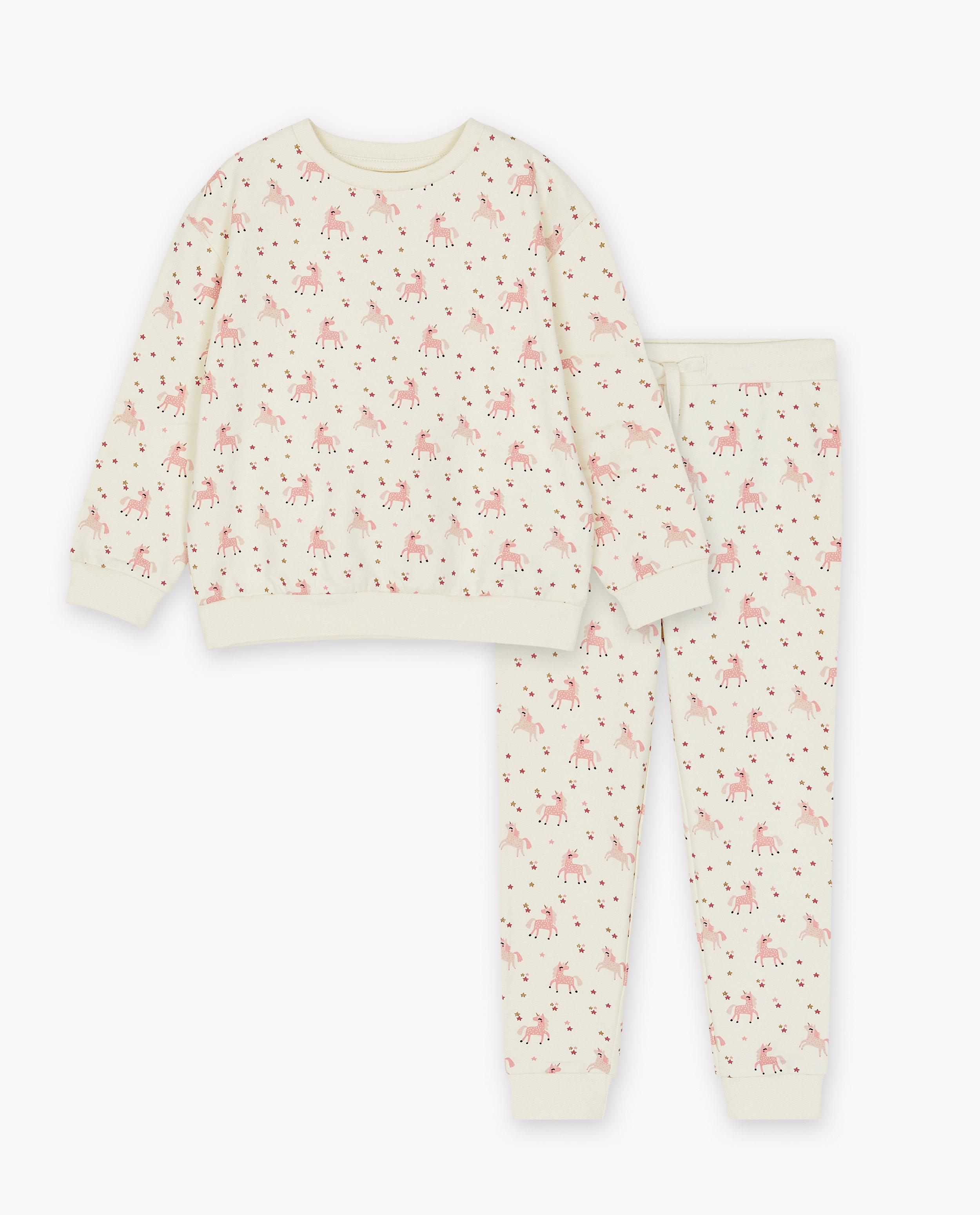 Nachtkleding - Pyjama met eenhoornprint