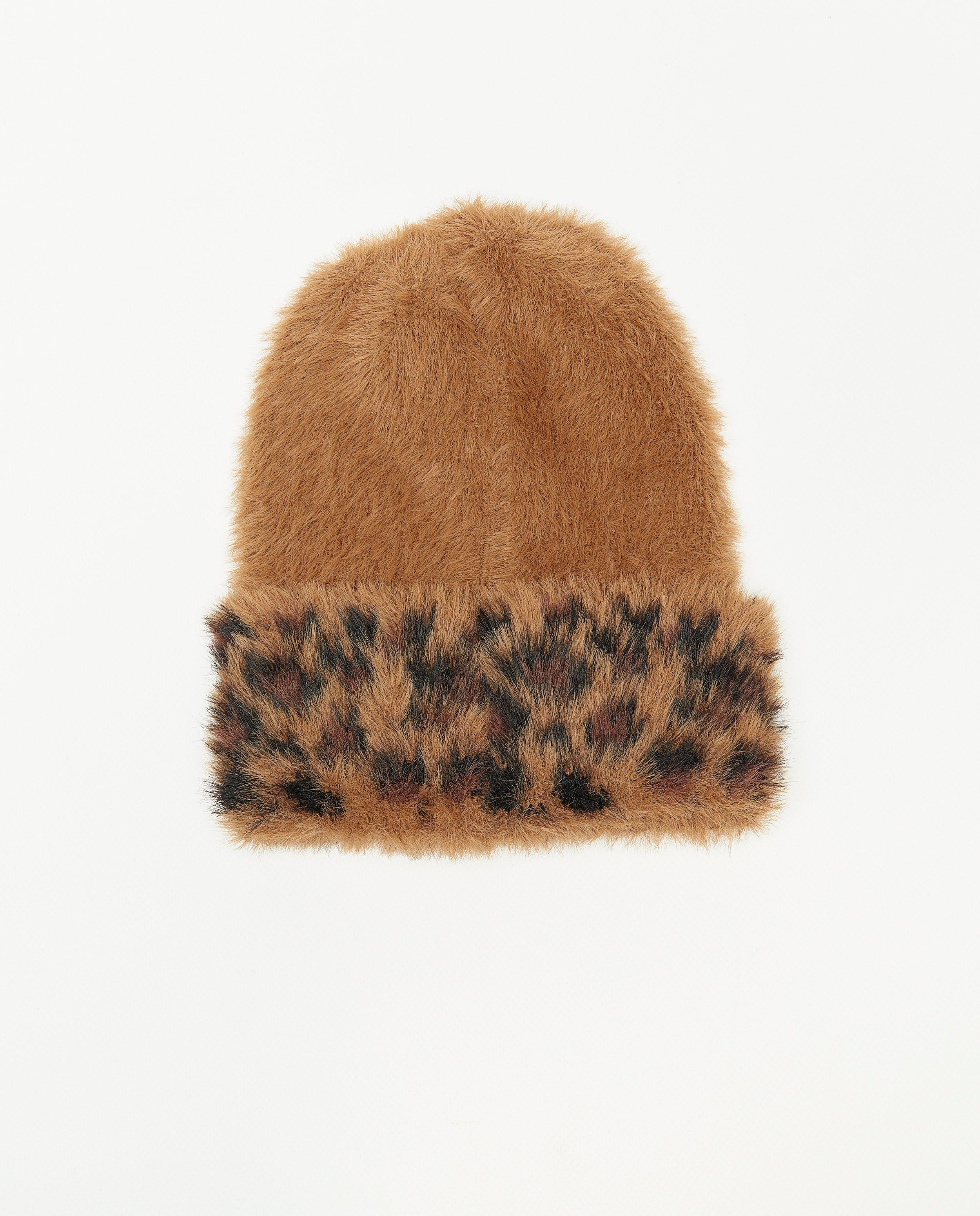 Fuzzy muts met luipaardprint - null - Fish & Chips