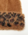 Breigoed - Fuzzy muts met luipaardprint