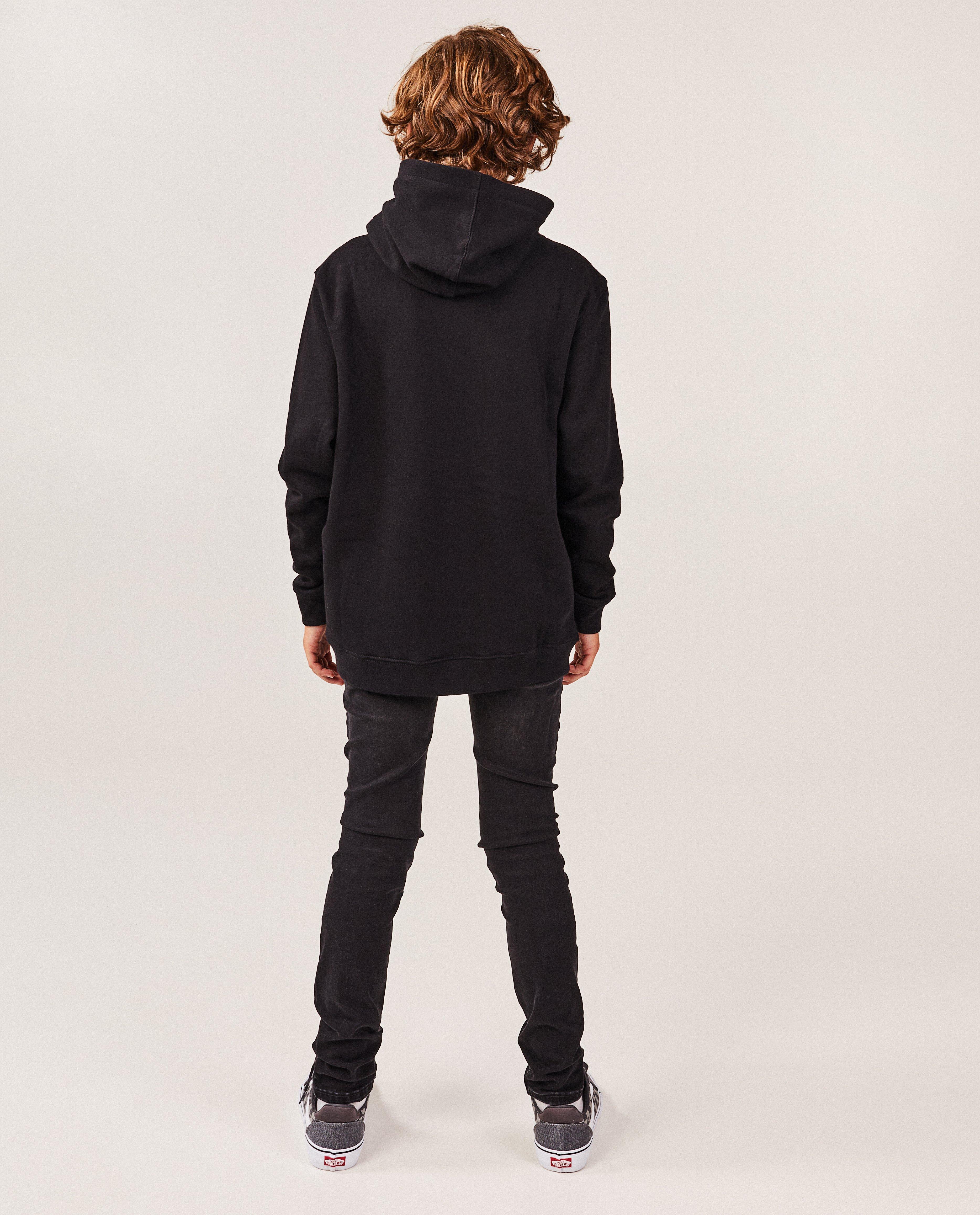 Sweaters - Zwarte hoodie met opschrift