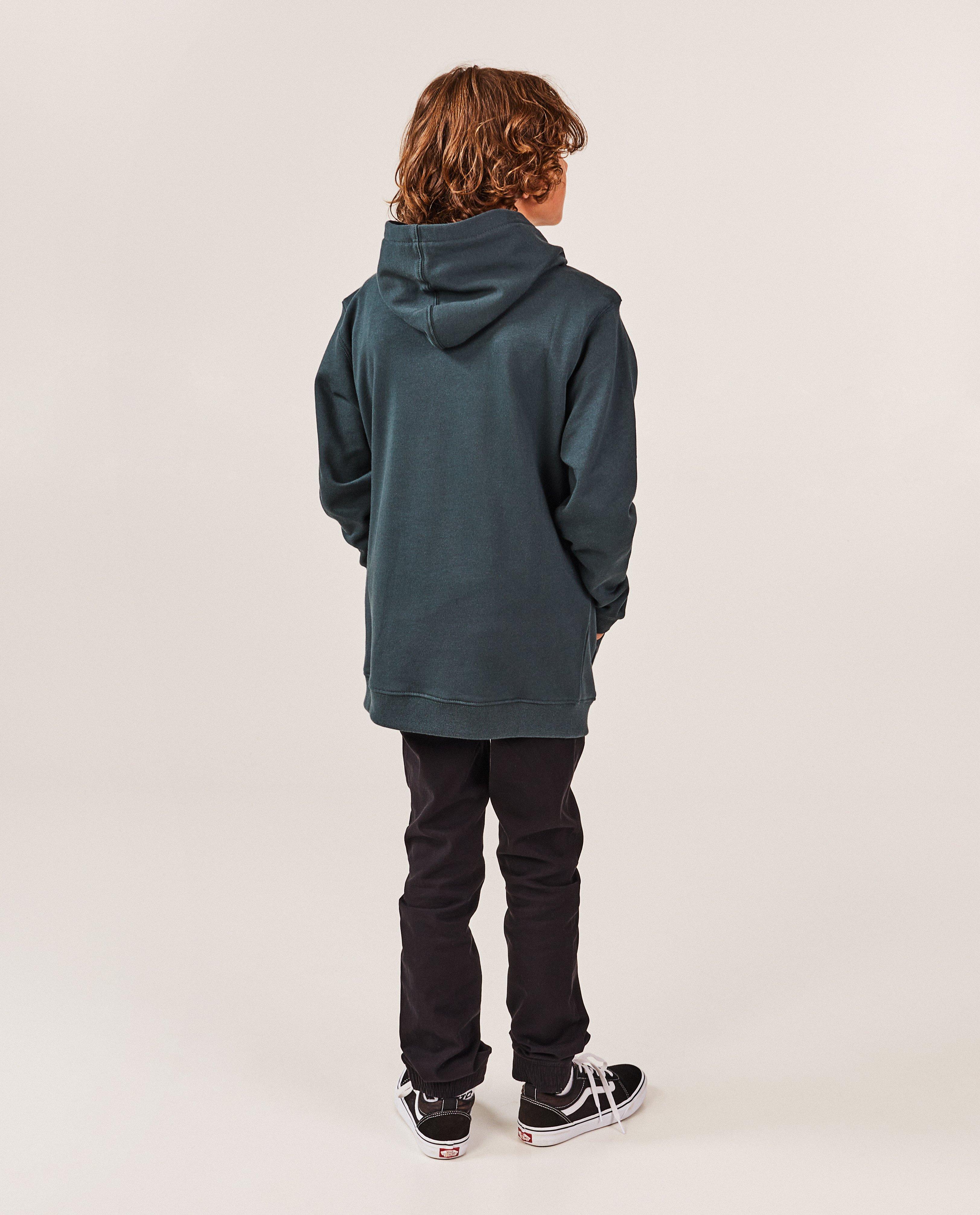 Sweaters - Donkergroene hoodie met opschrift