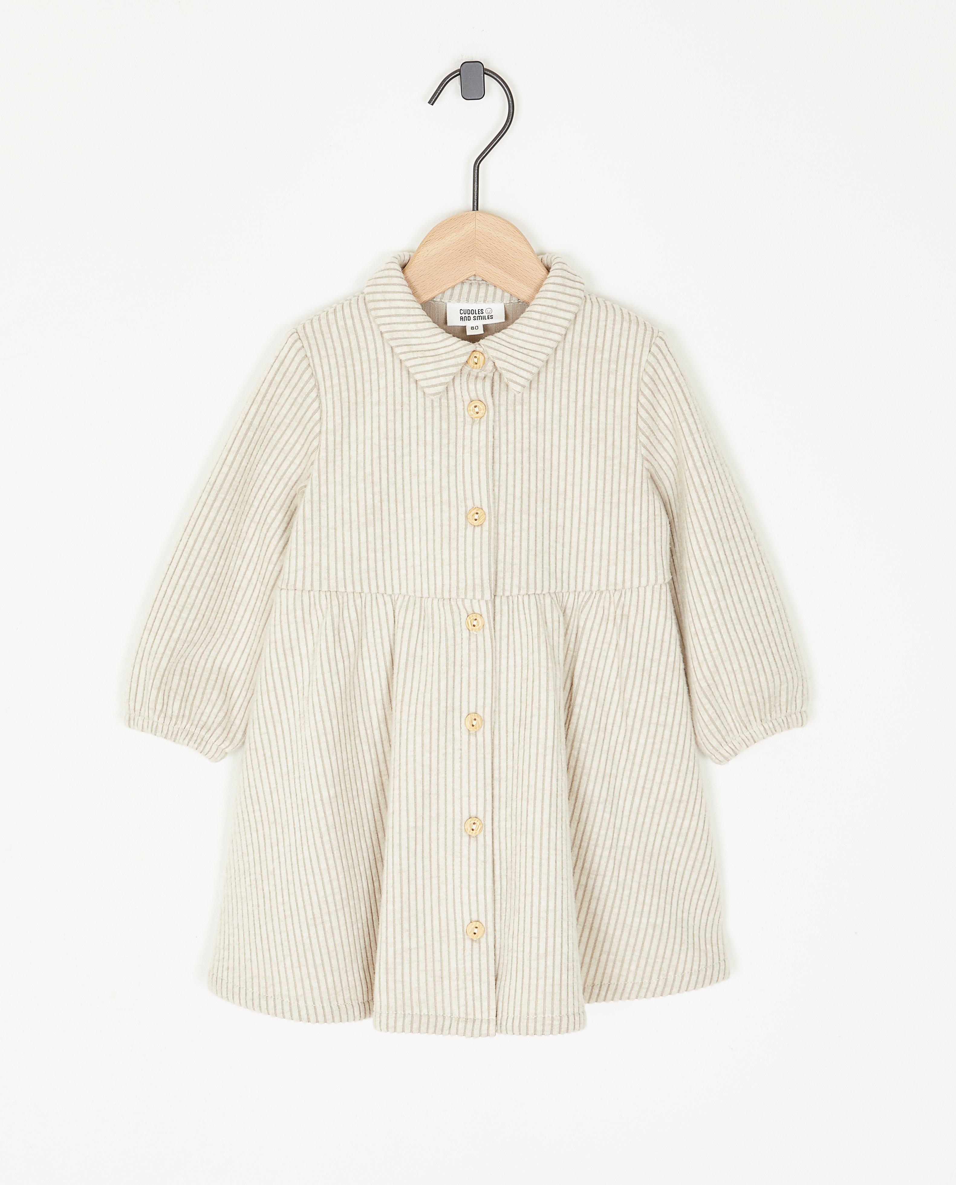 Beige jurk met rib - null - Cuddles and Smiles