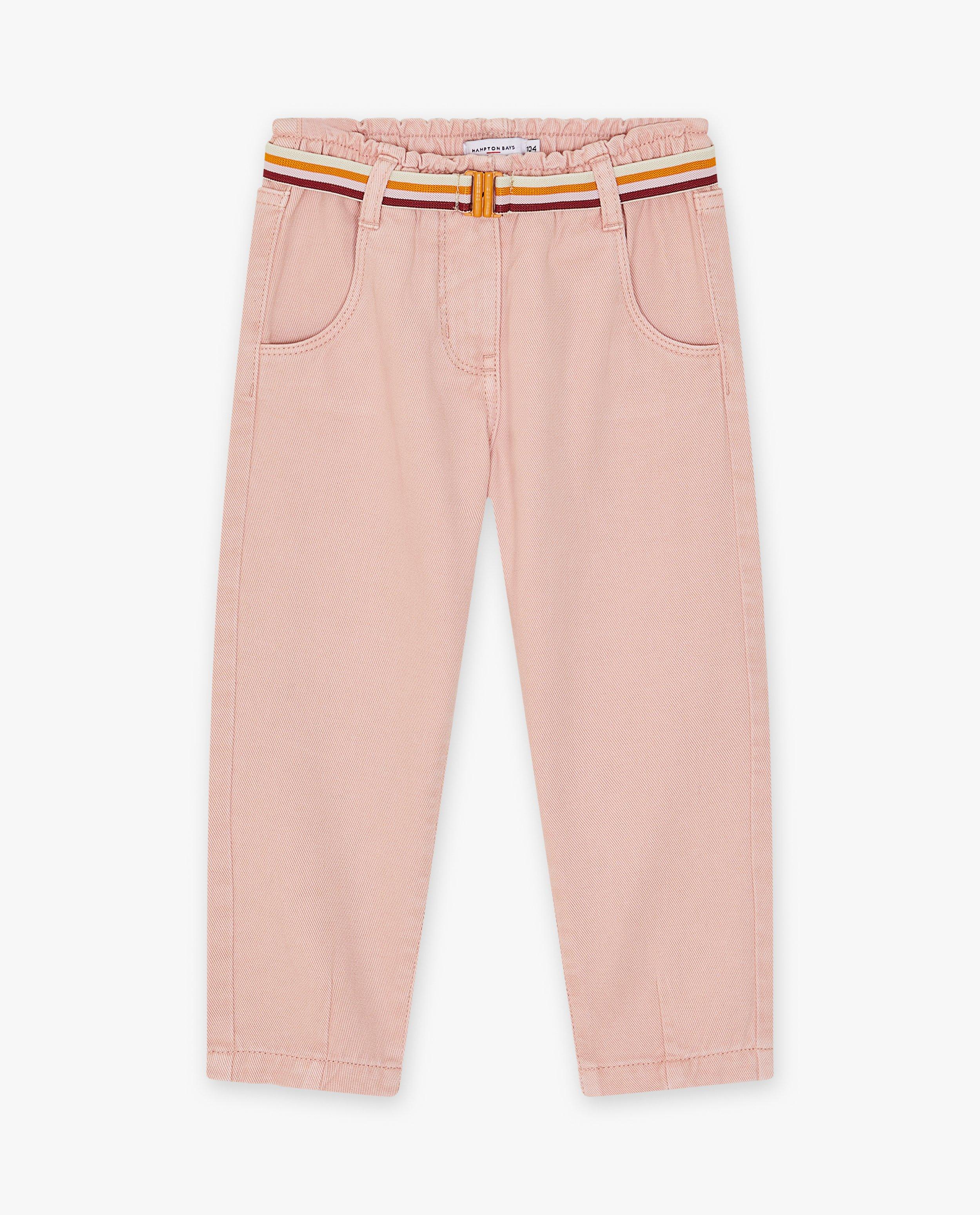 Pantalons - Jeans rose avec une ceinture