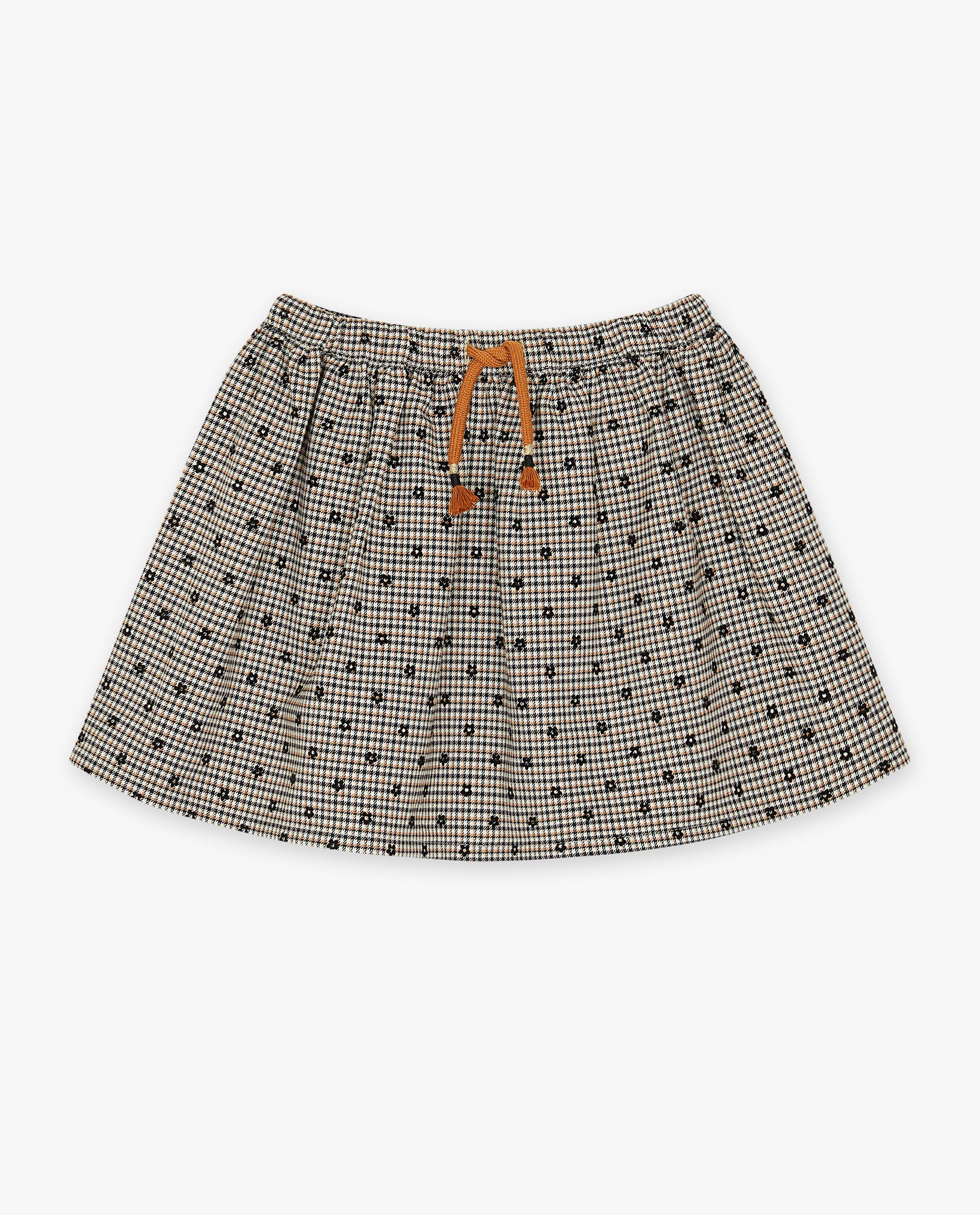 Jupe avec des fleurs brodées - Détails du produit - brun - image numéro 3