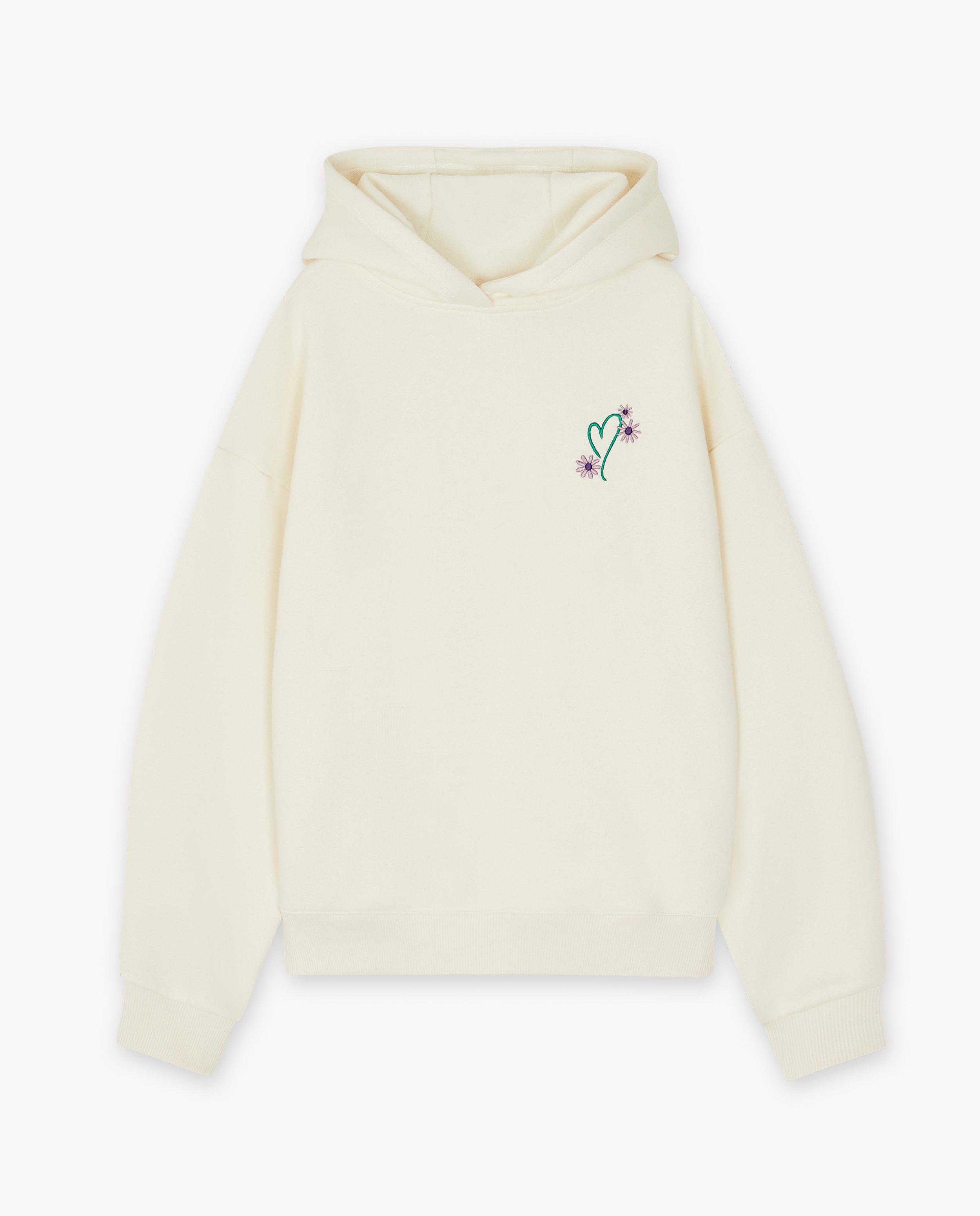 Sweats - Hoodie écru avec broderies