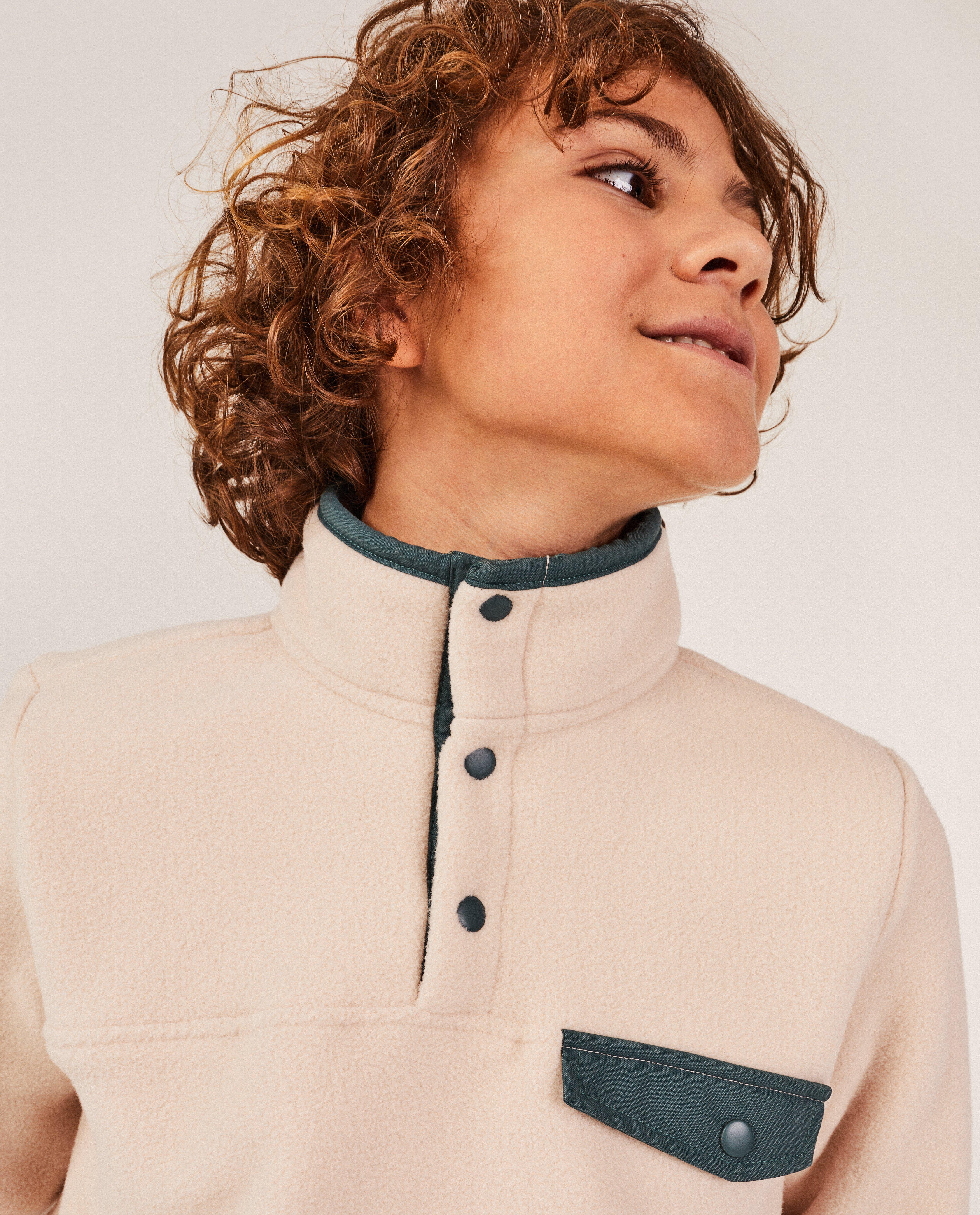 Sweaters - Fleece sweater met opstaande kraag