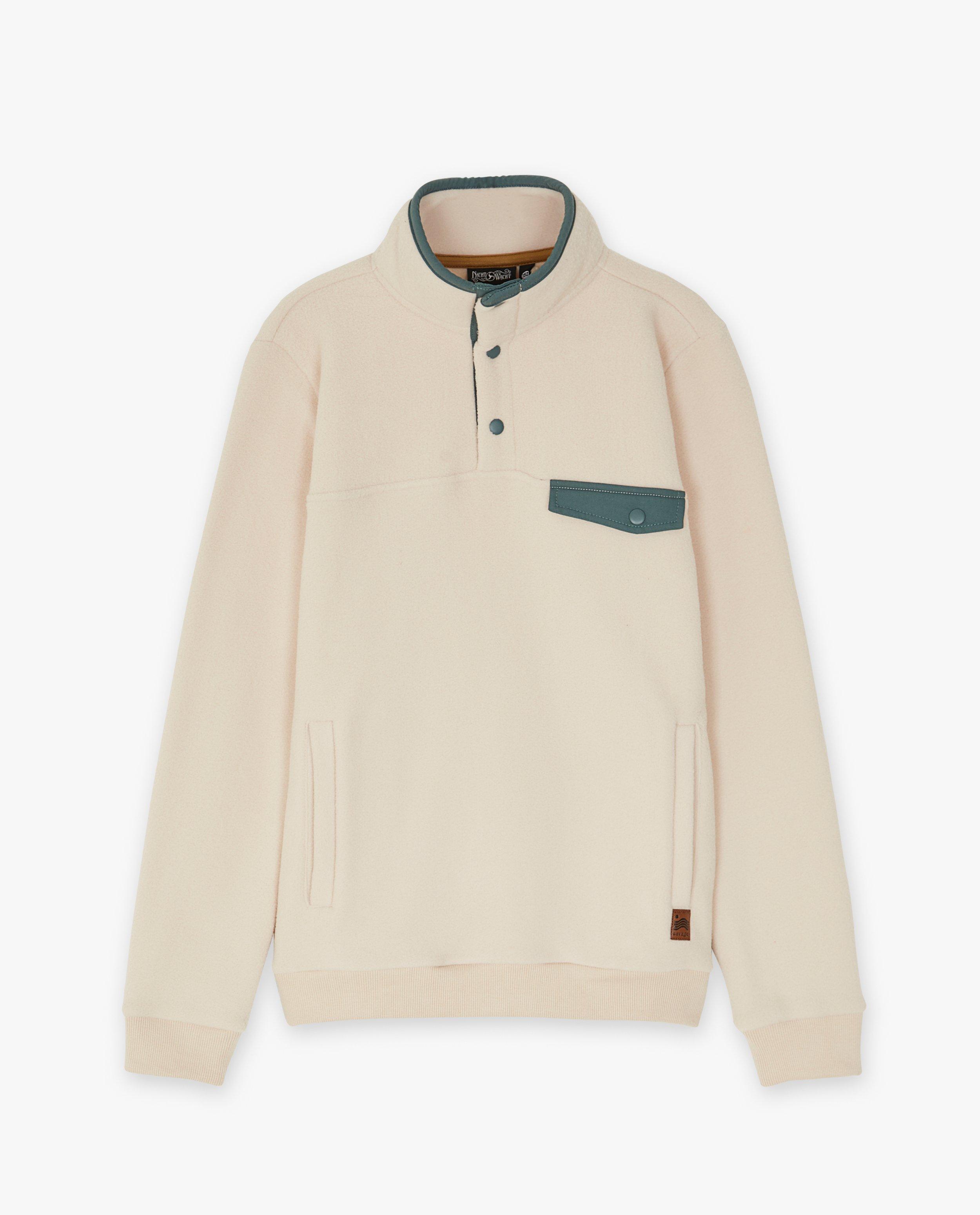 Sweaters - Fleece sweater met opstaande kraag
