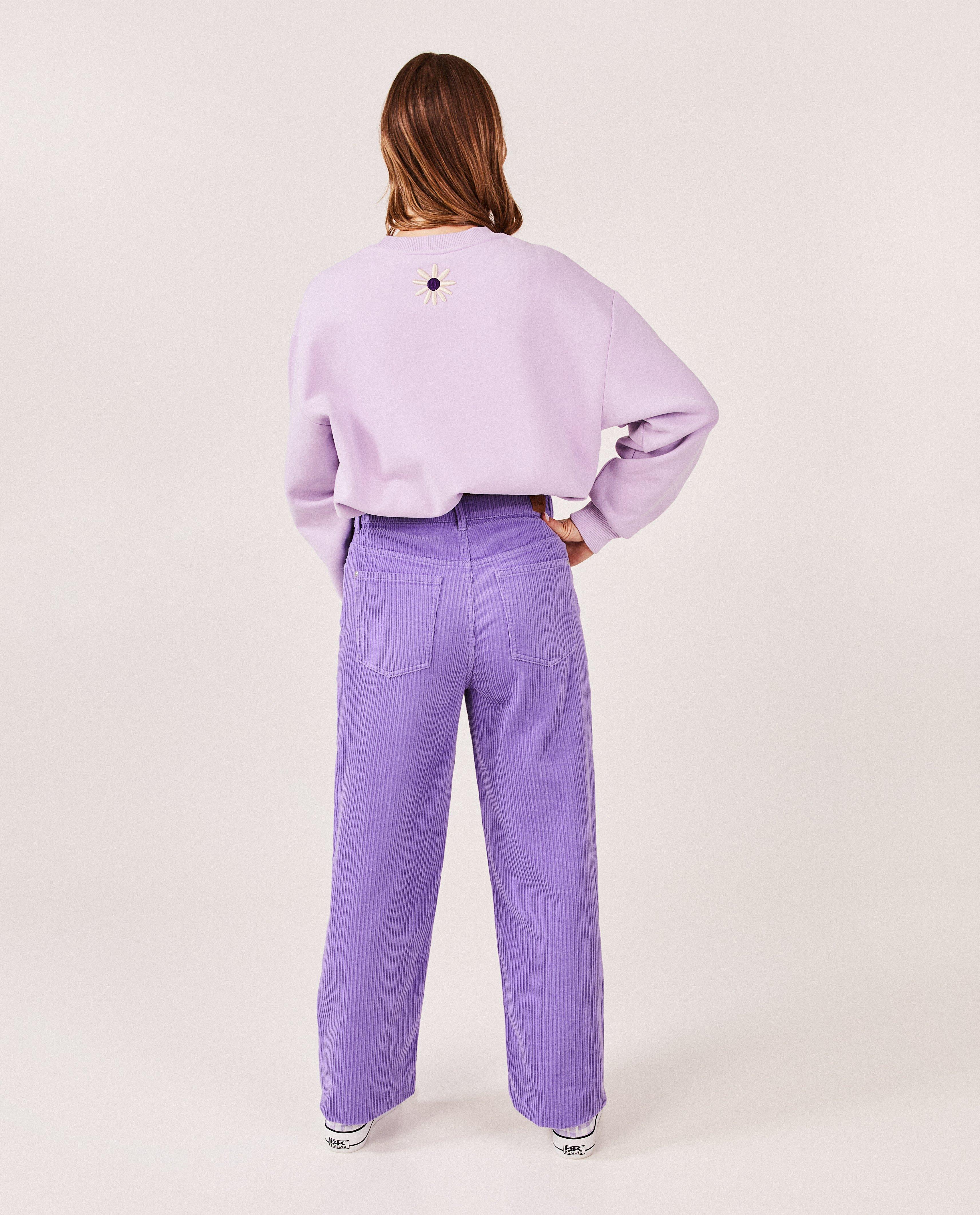 Pantalons - Pantalon mauve en velours côtelé