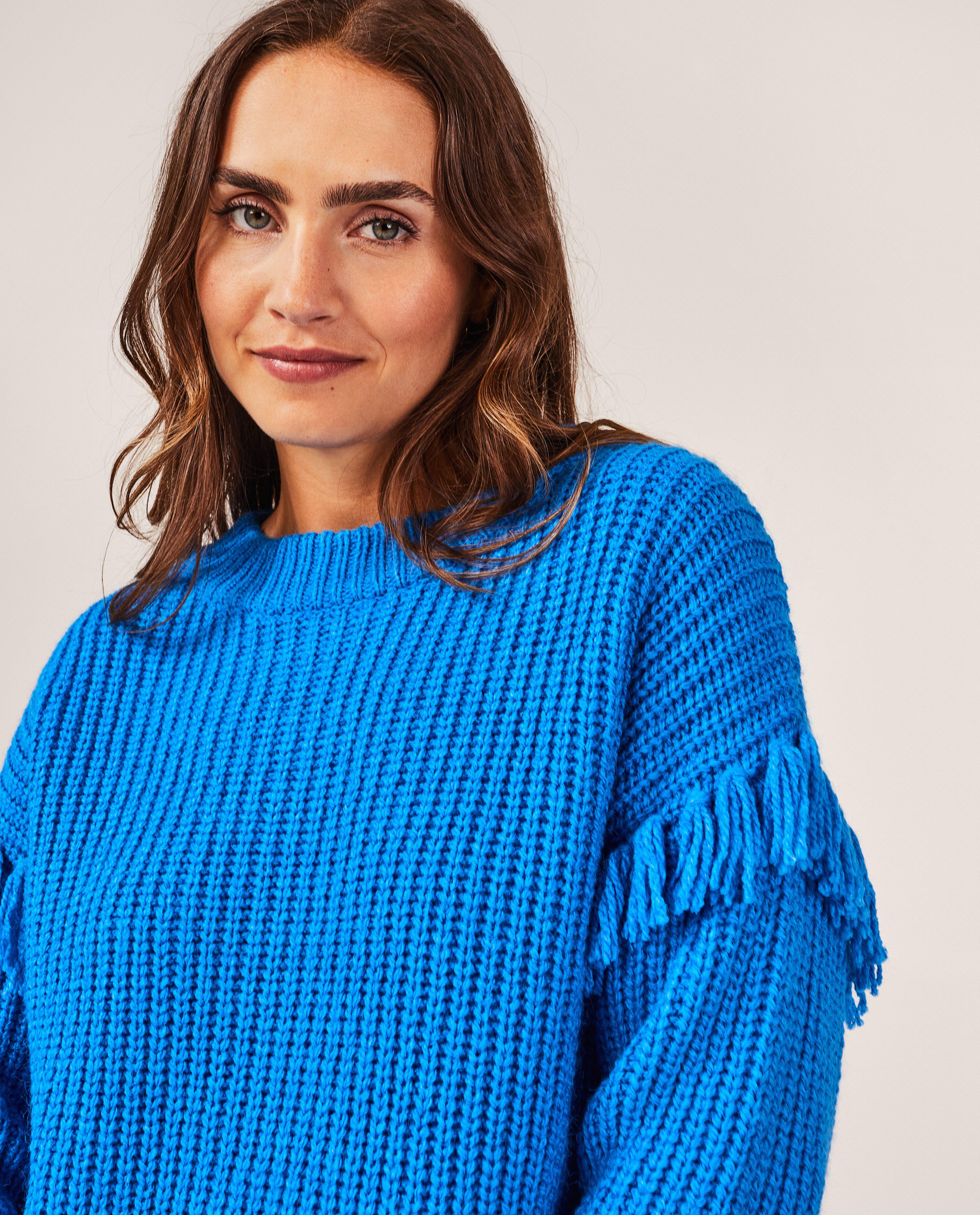 Pulls - Pull en tricot avec des franges