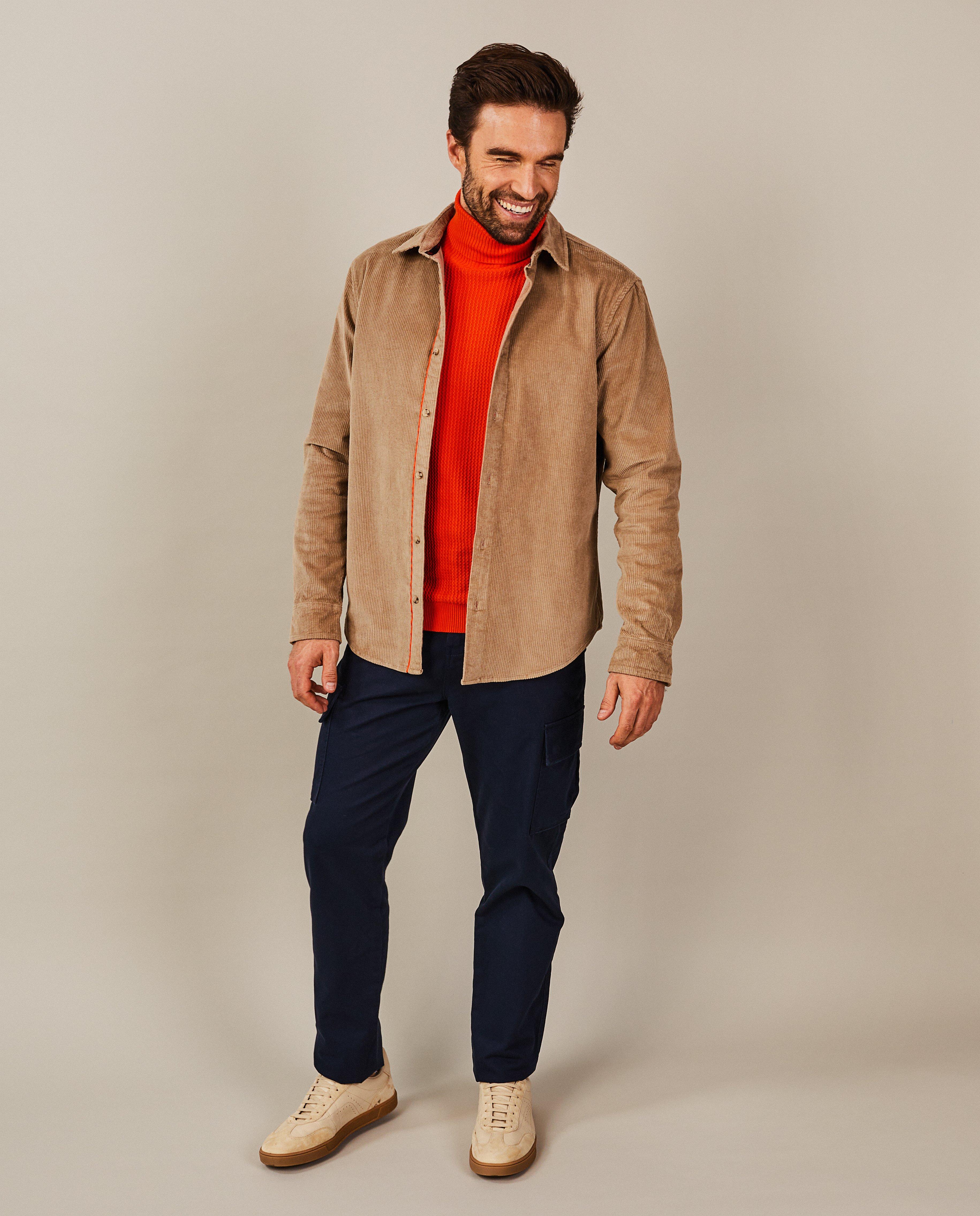 Chemise en velours côtelé, regular fit - Détails du produit - brun clair - image numéro 1