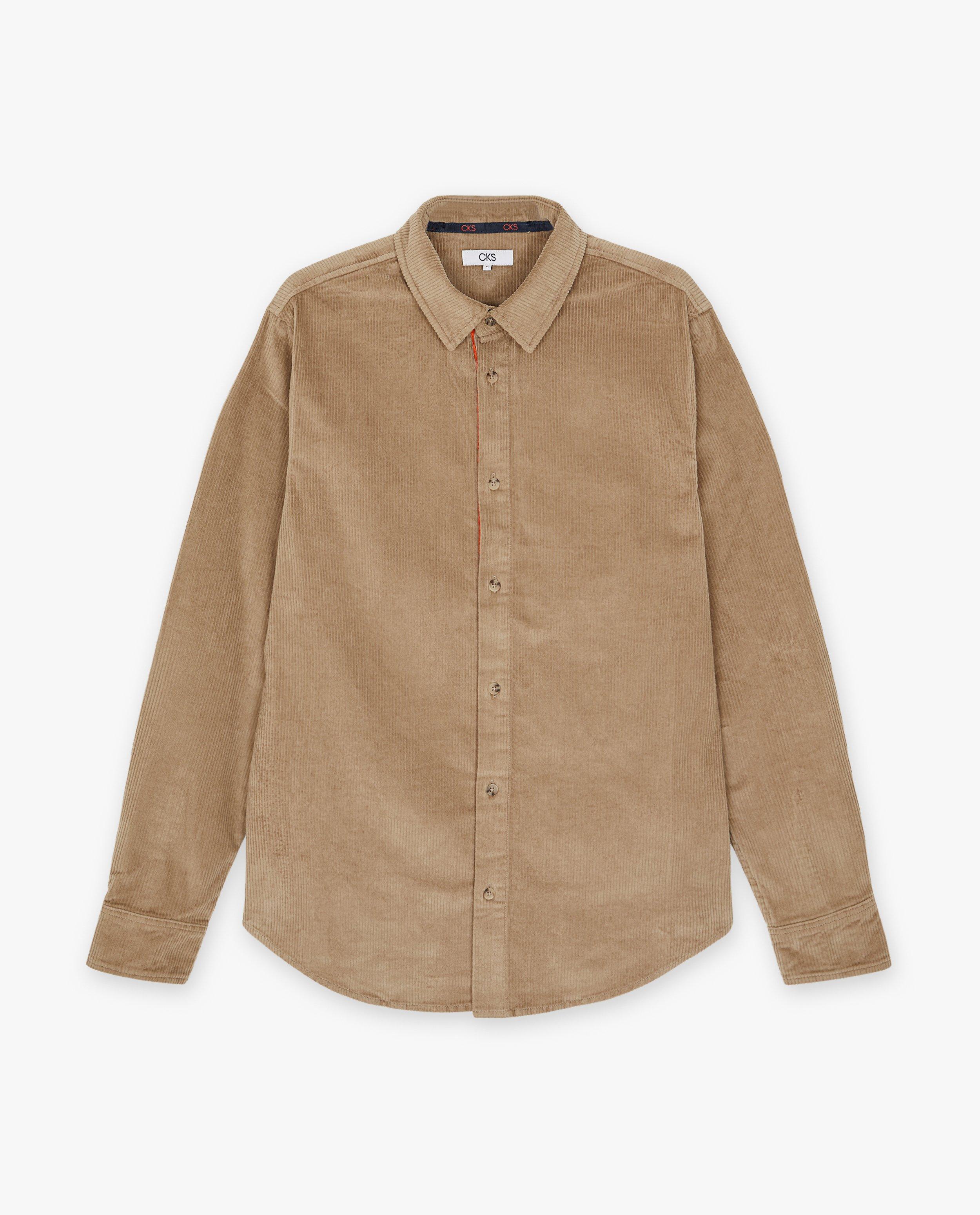 Chemise en velours côtelé, regular fit - Détails du produit - brun clair - image numéro 5