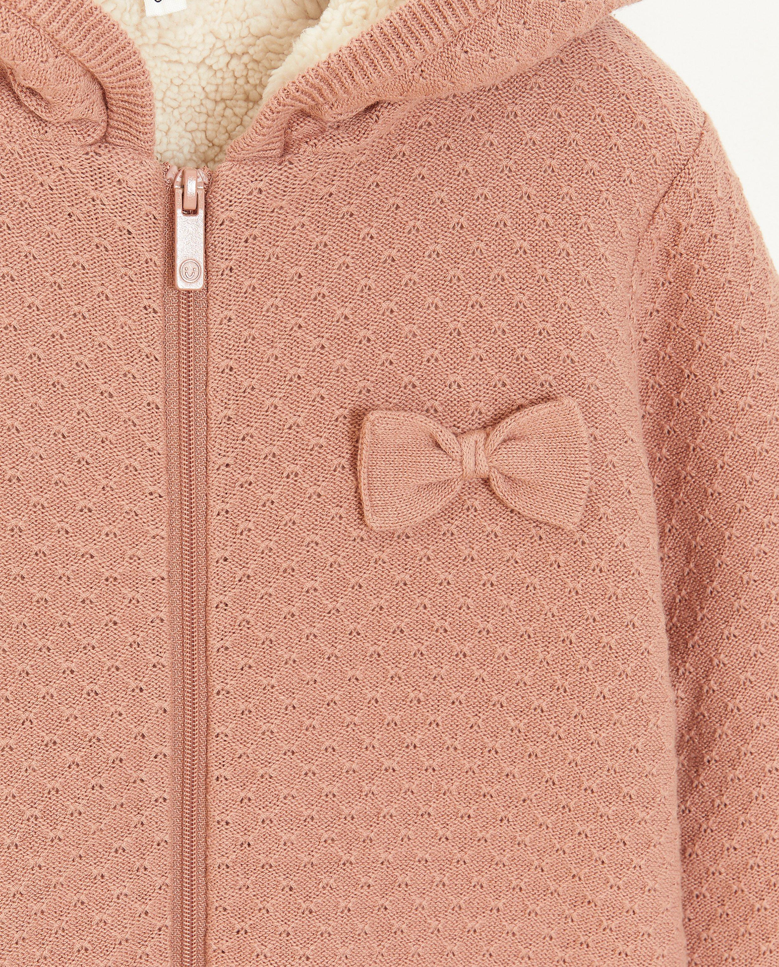 Roze jas met ajour - Product Detail - roze - afbeelding nummer 3