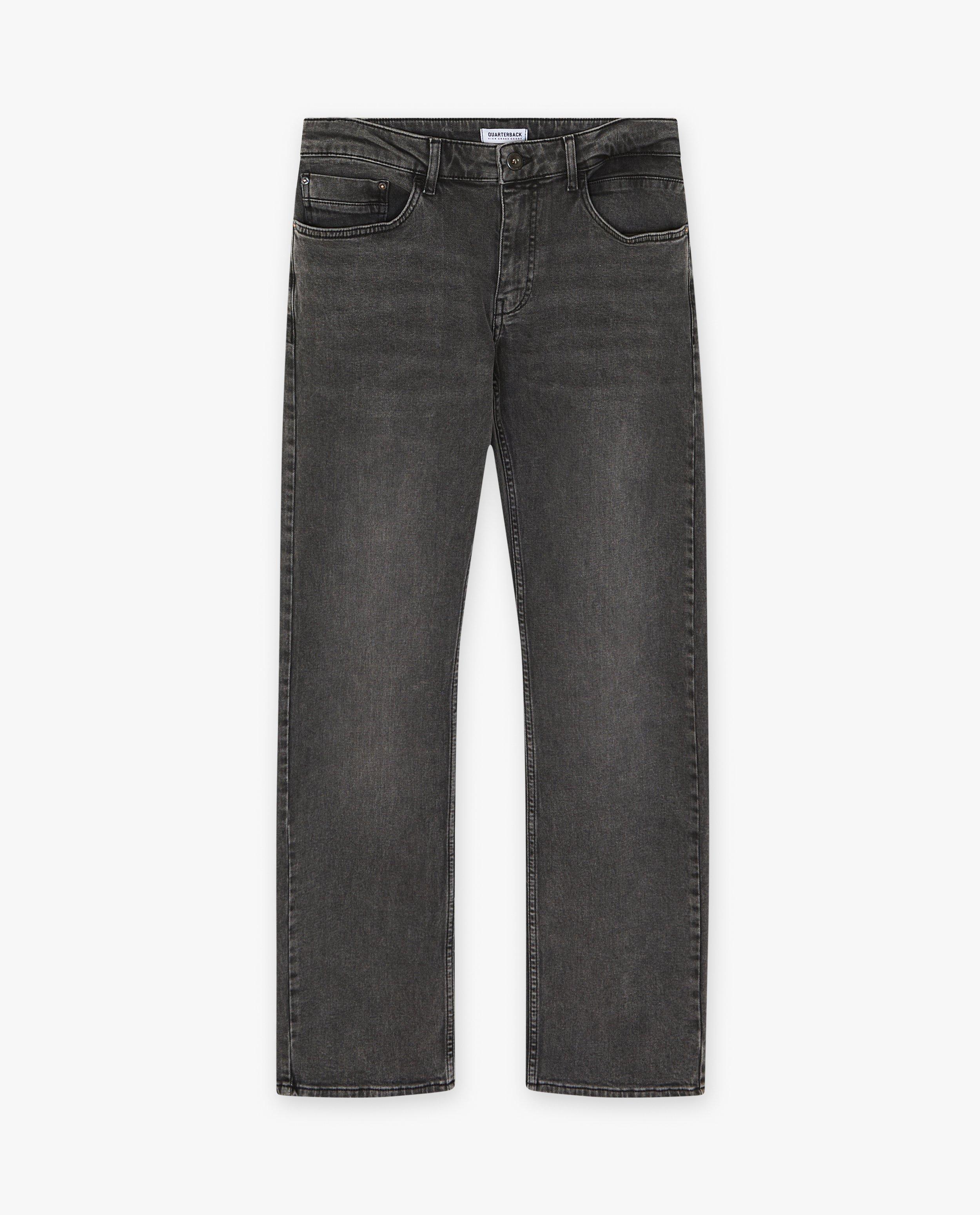Jeans - Donkergrijze jeans, straight fit